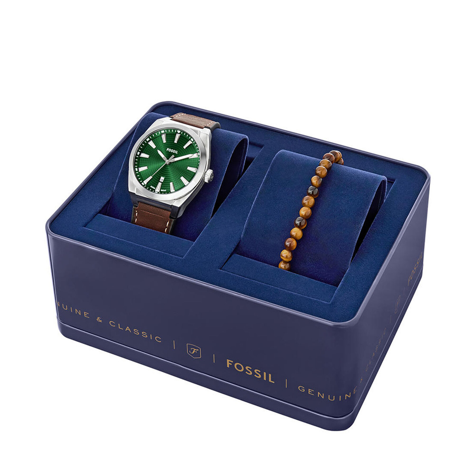 Часовник Fossil FS6080SET Кафяв