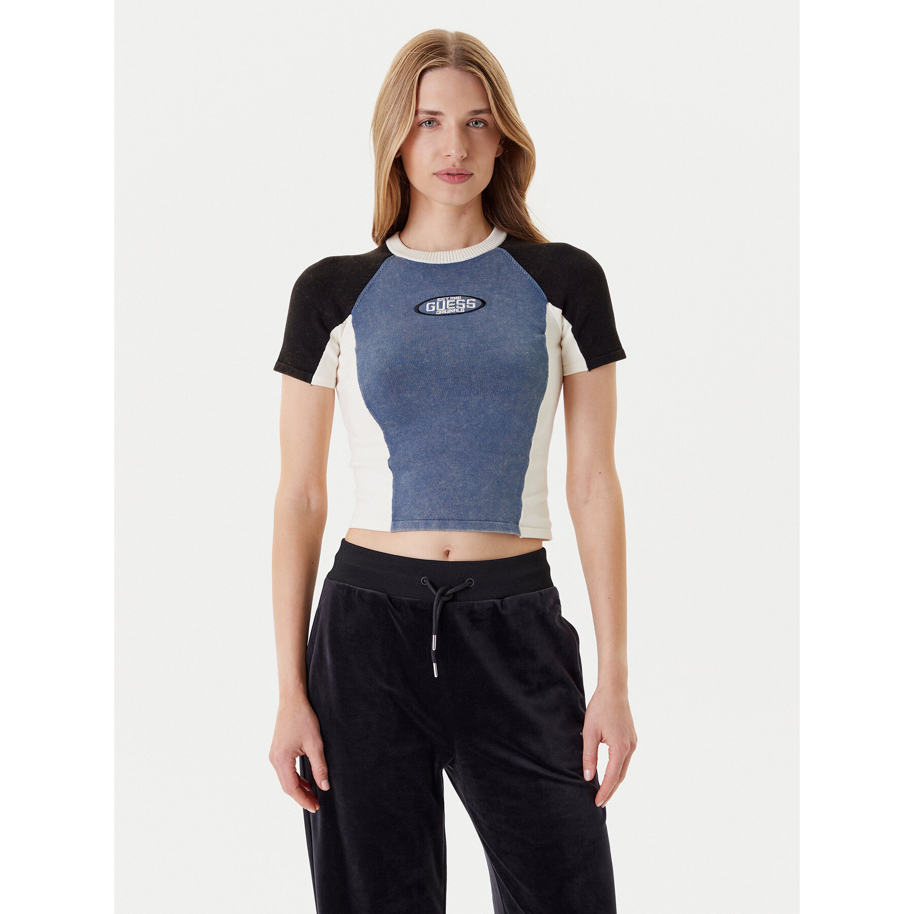 Guess Majica W5YR44 Z2YJ2 Mornarsko modra Regular Fit