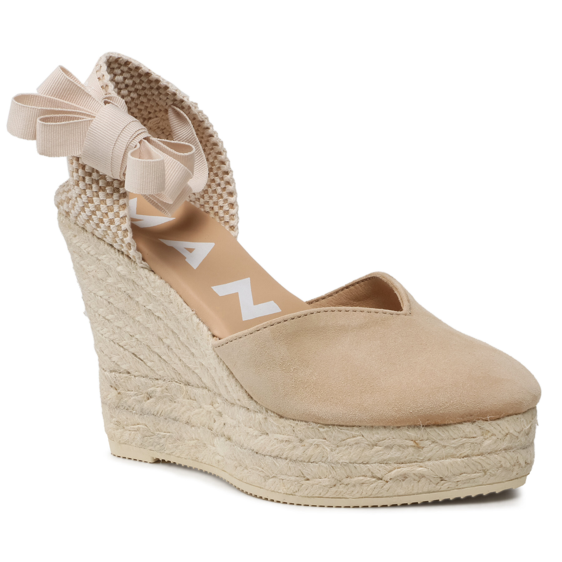 Alpargatas Manebi Heart-Shaped Wedge Espadrilles M 1.1 WH Beis