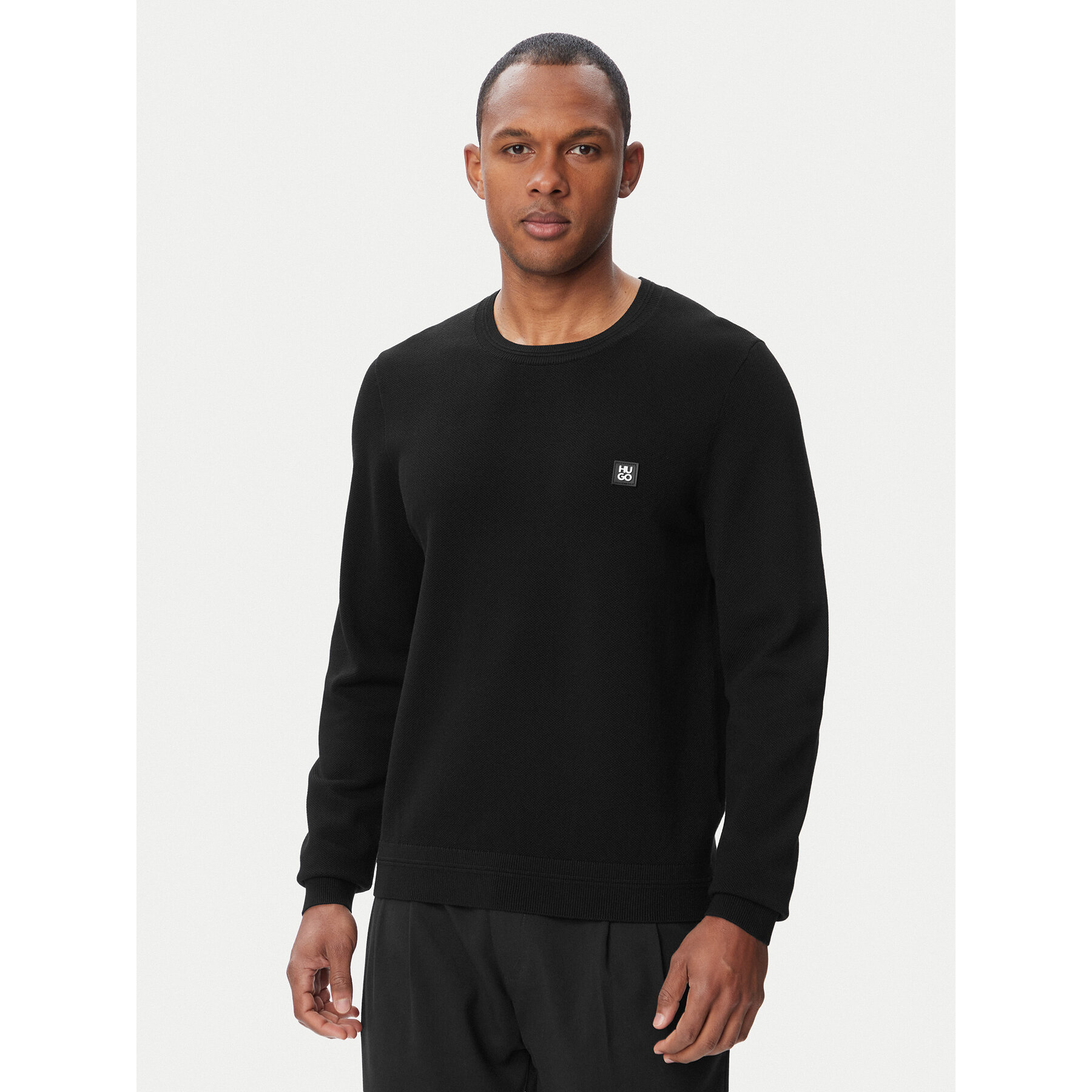 HUGO Pullover Setallo 50564244 Schwarz Regular Fit