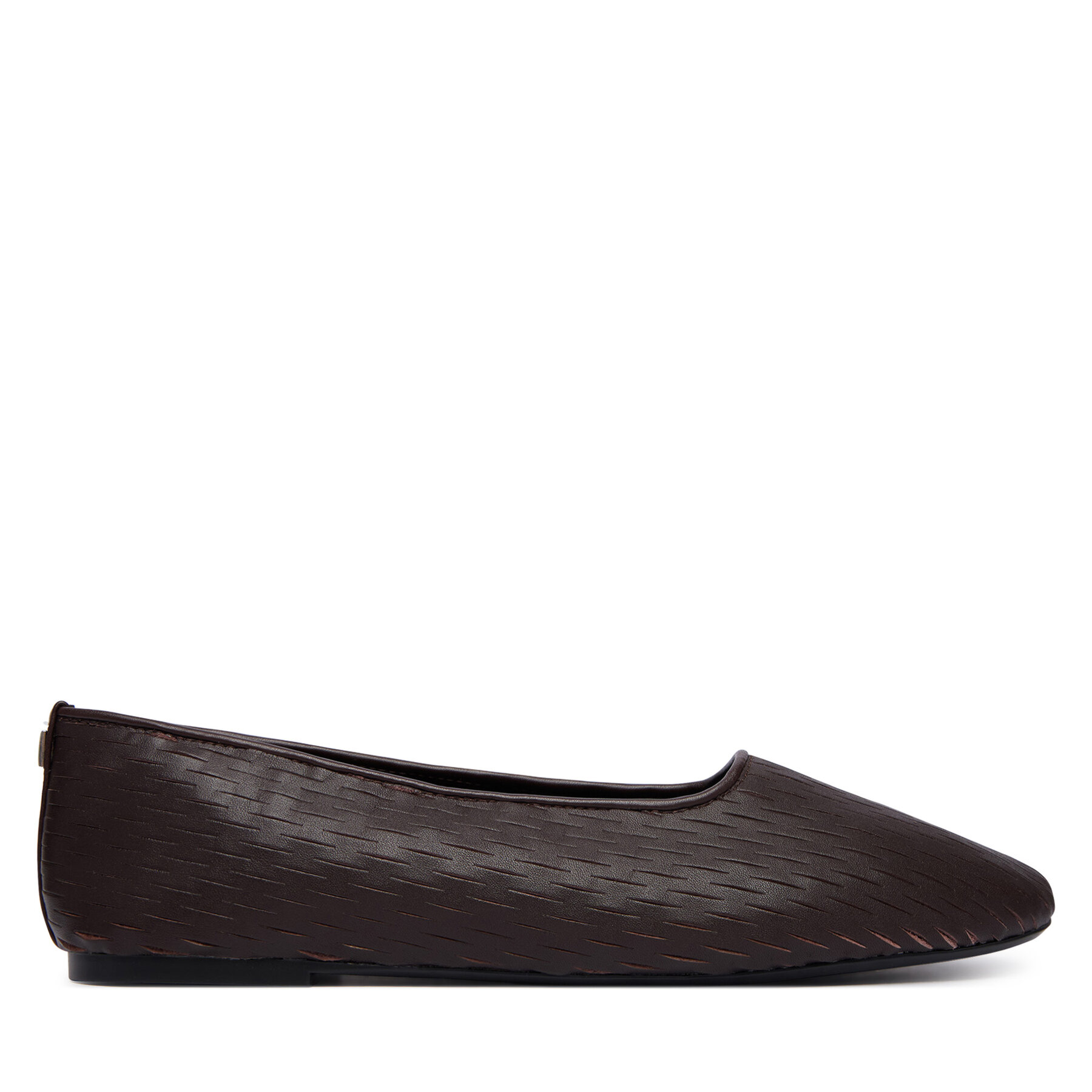Balerini Calvin Klein Oblique Ballerina Cut Lth HW0HW03033 Vișiniu