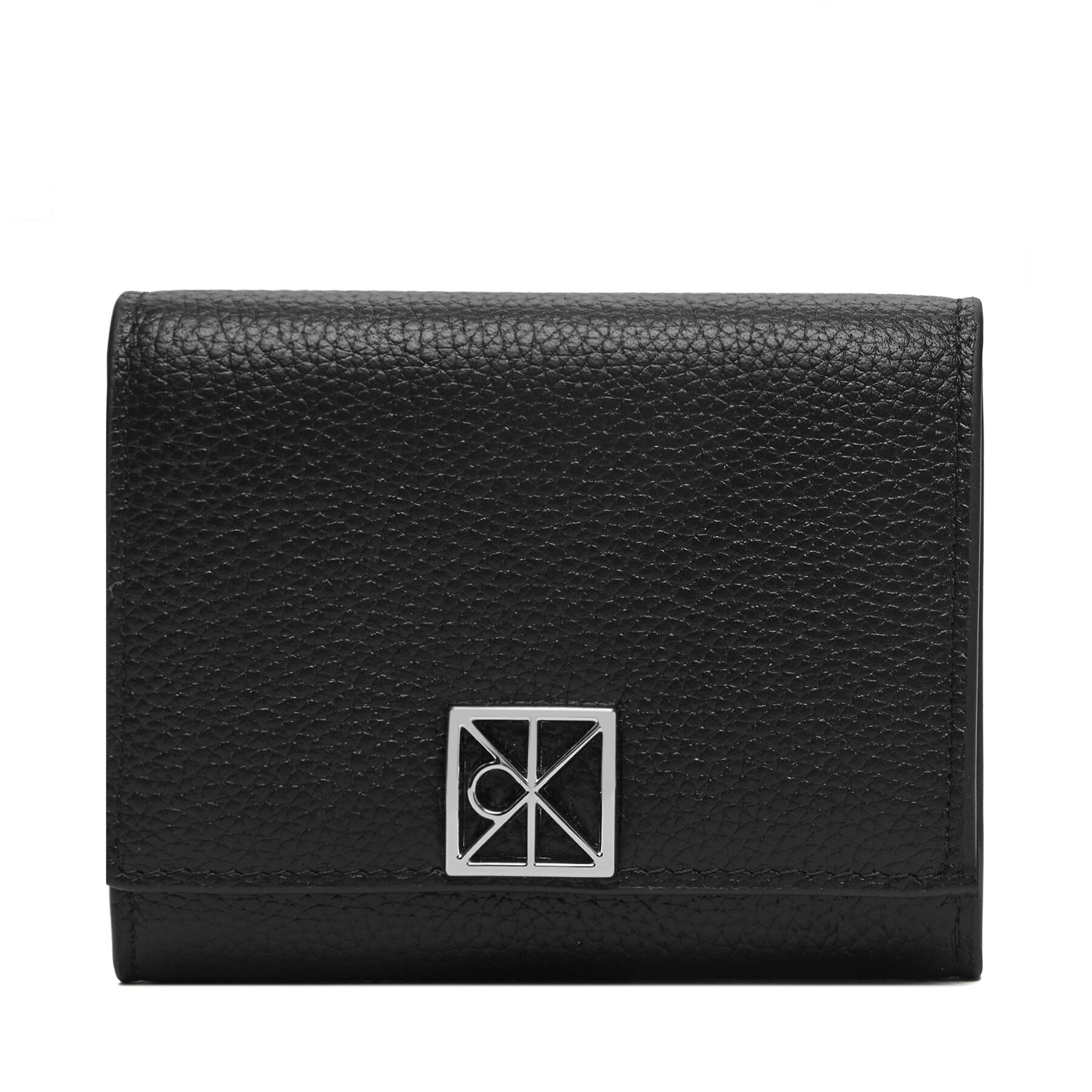 Calvin Klein Πορτοφόλι Calvin Klein Emblem Hw Pebble Trifold W/Zip LV04F1128G Μαύρο