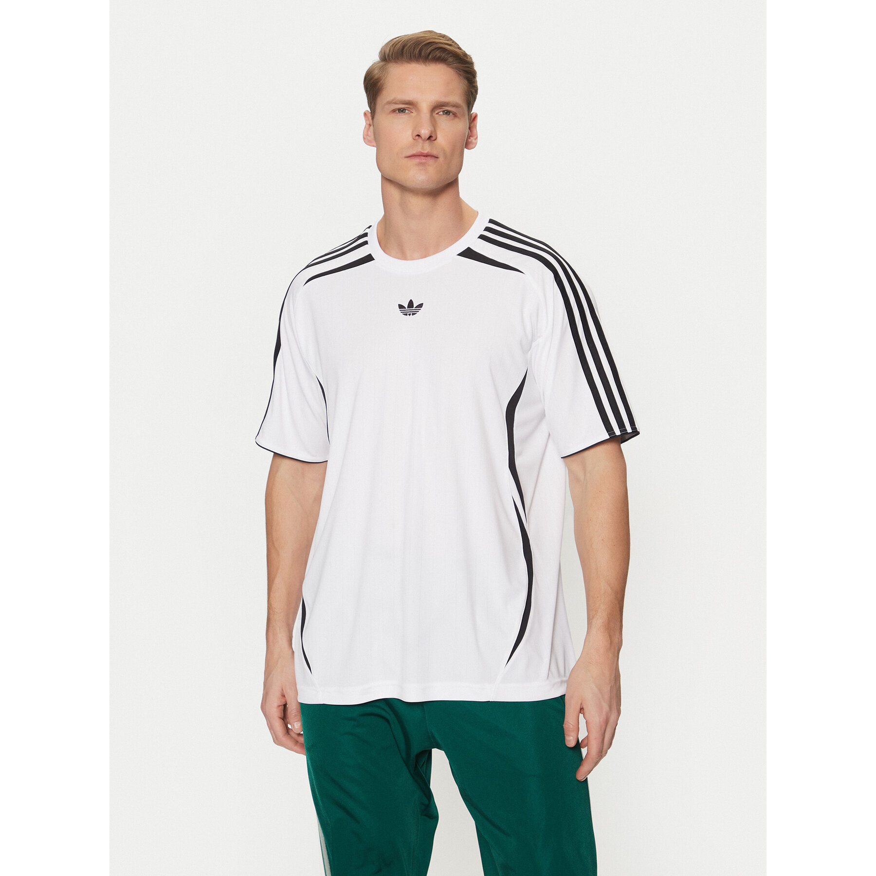 adidas T-Shirt adicolor Teamgeist JP1113 Λευκό Loose Fit