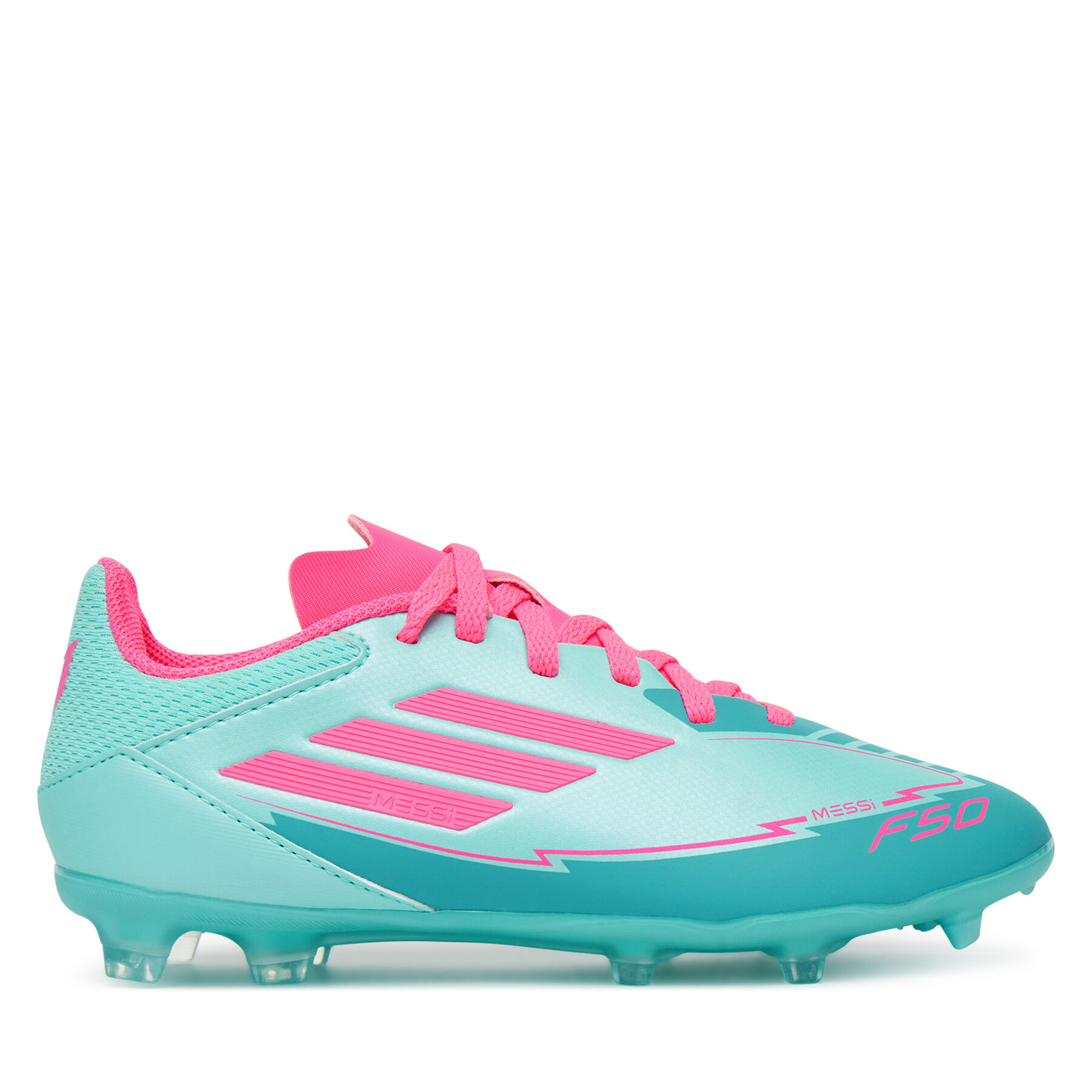 Boty na fotball adidas F50 League Messi Firm/Multi-Ground IH0931 Tyrkysová