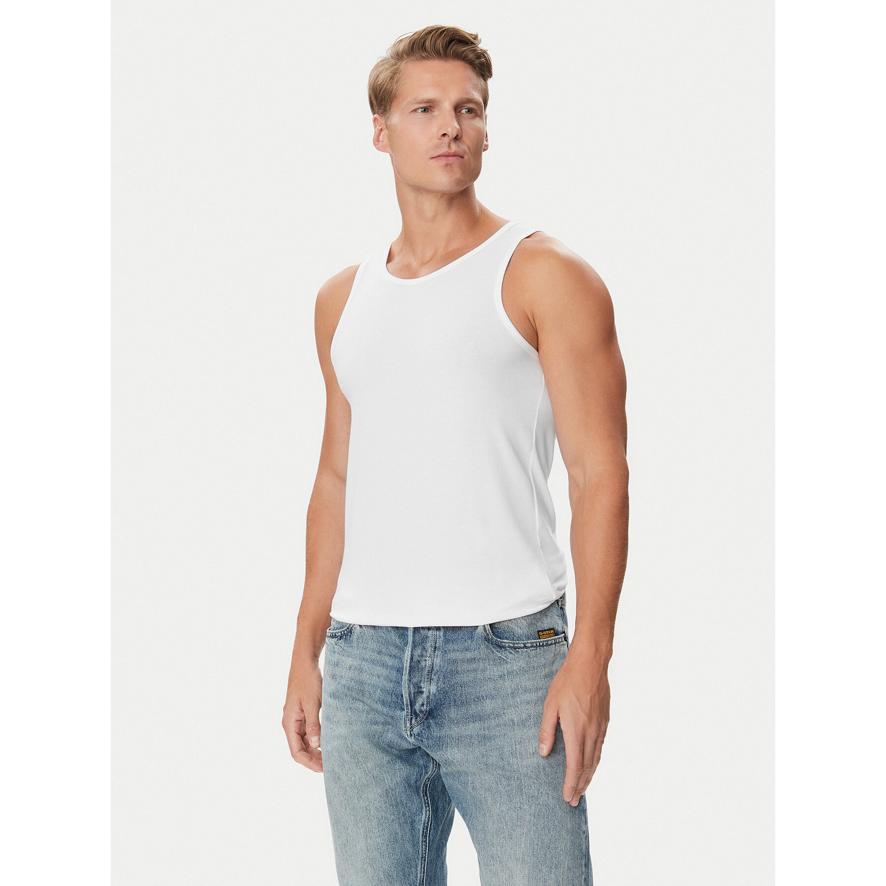 G-STAR Set potkošulja bez rukava﻿ D30333-11 Bijela Regular Fit