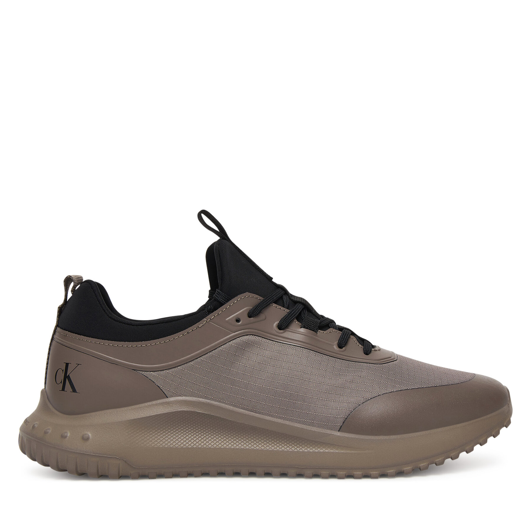 Tenisice Calvin Klein Eva Runner Laceup Sock Mat Mix YM0YM01443 Smeđa