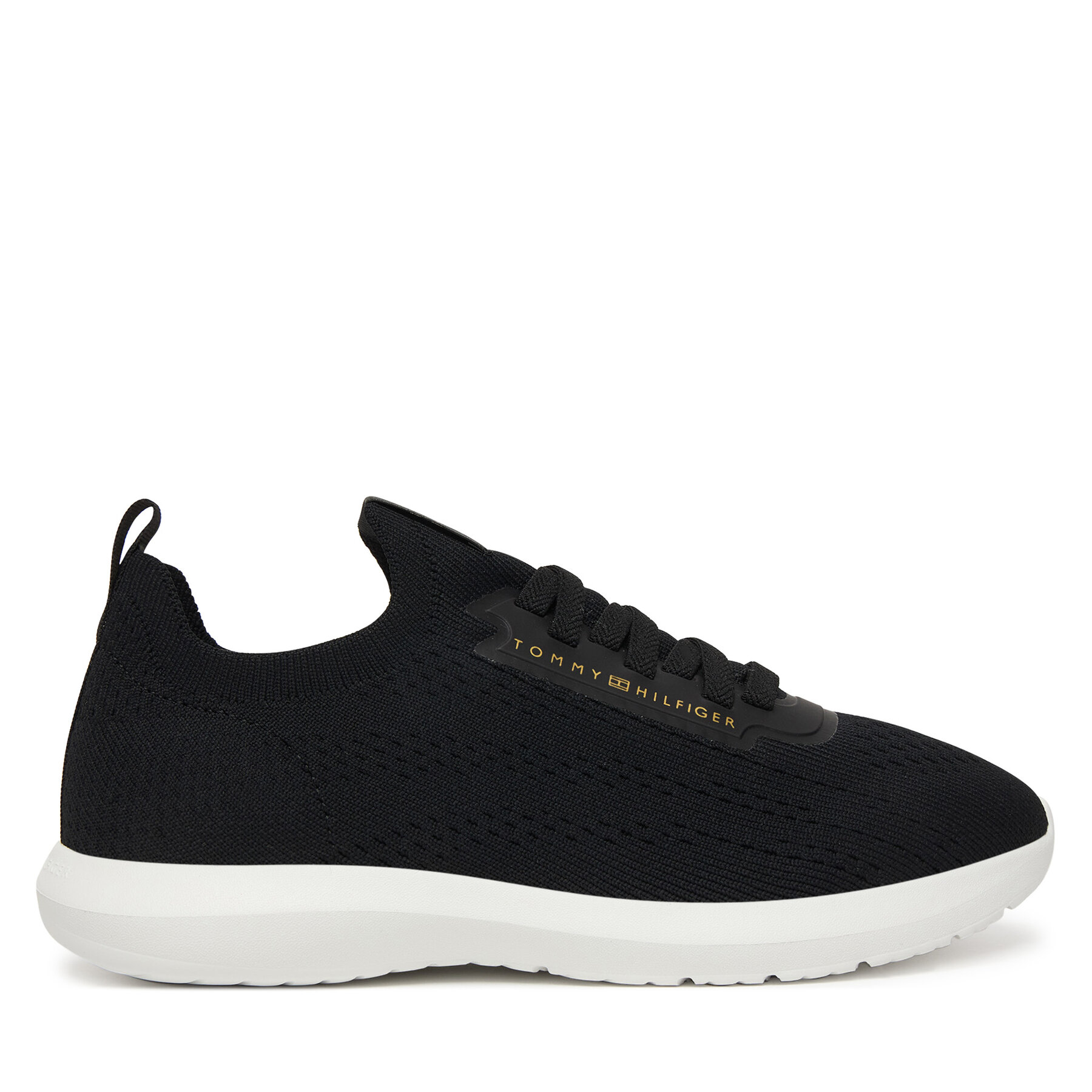 Sneakersy Tommy Hilfiger Th Knit Extralight Runner FW0FW09112 Čierna