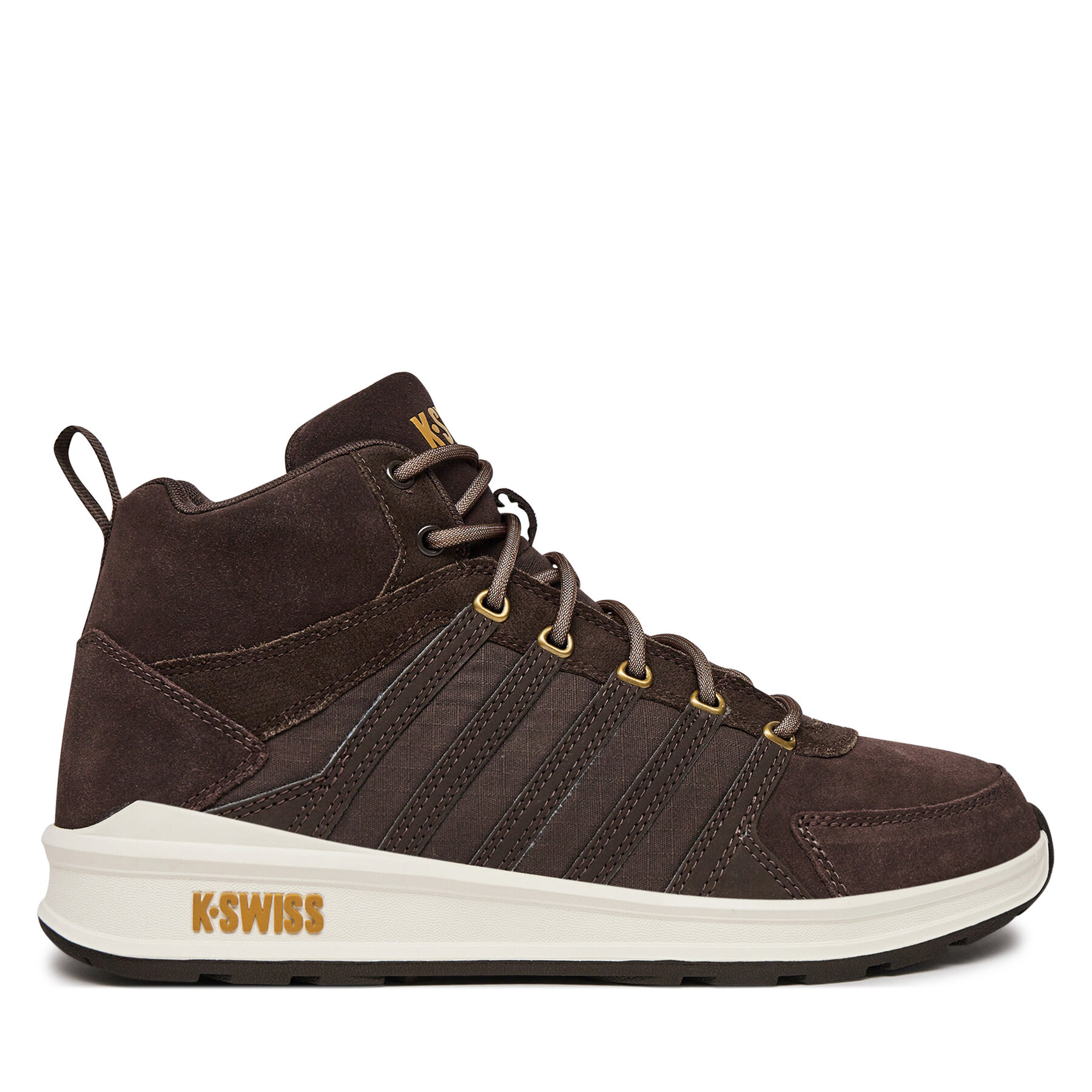 Męskie Sneakersy K-Swiss, Rozmiar 47 Brązowy Vista Trainer Mid 07145 229