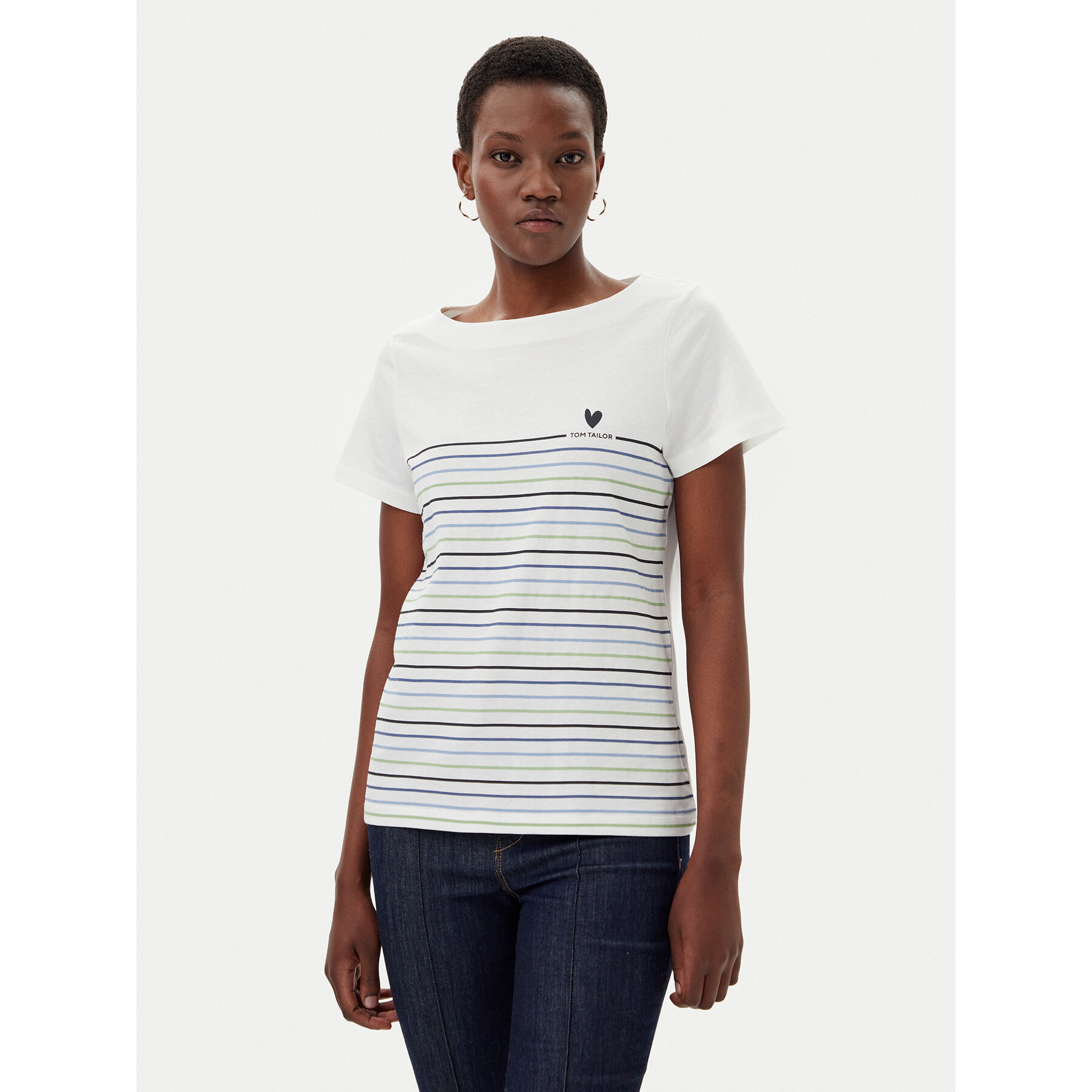 Tom Tailor T-shirt 1045544 Bianco Regular Fit