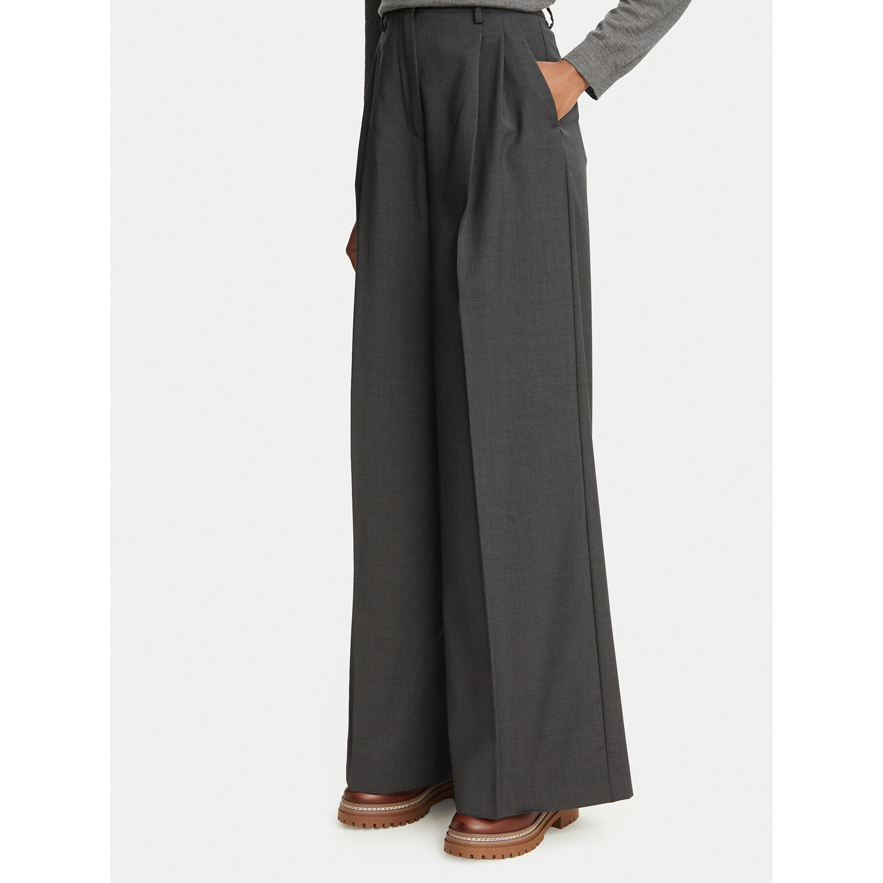 Weekend Max Mara Stoffhose Adelfi 2625136032 Grau Regular Fit