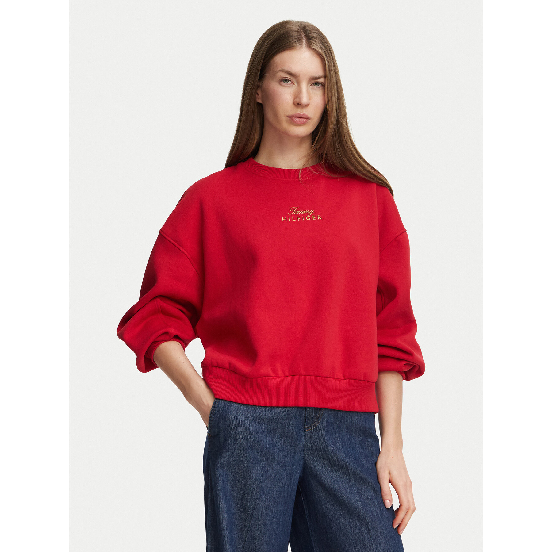 Tommy Hilfiger Sweatshirt WW0WW51724 Rot Relaxed Fit