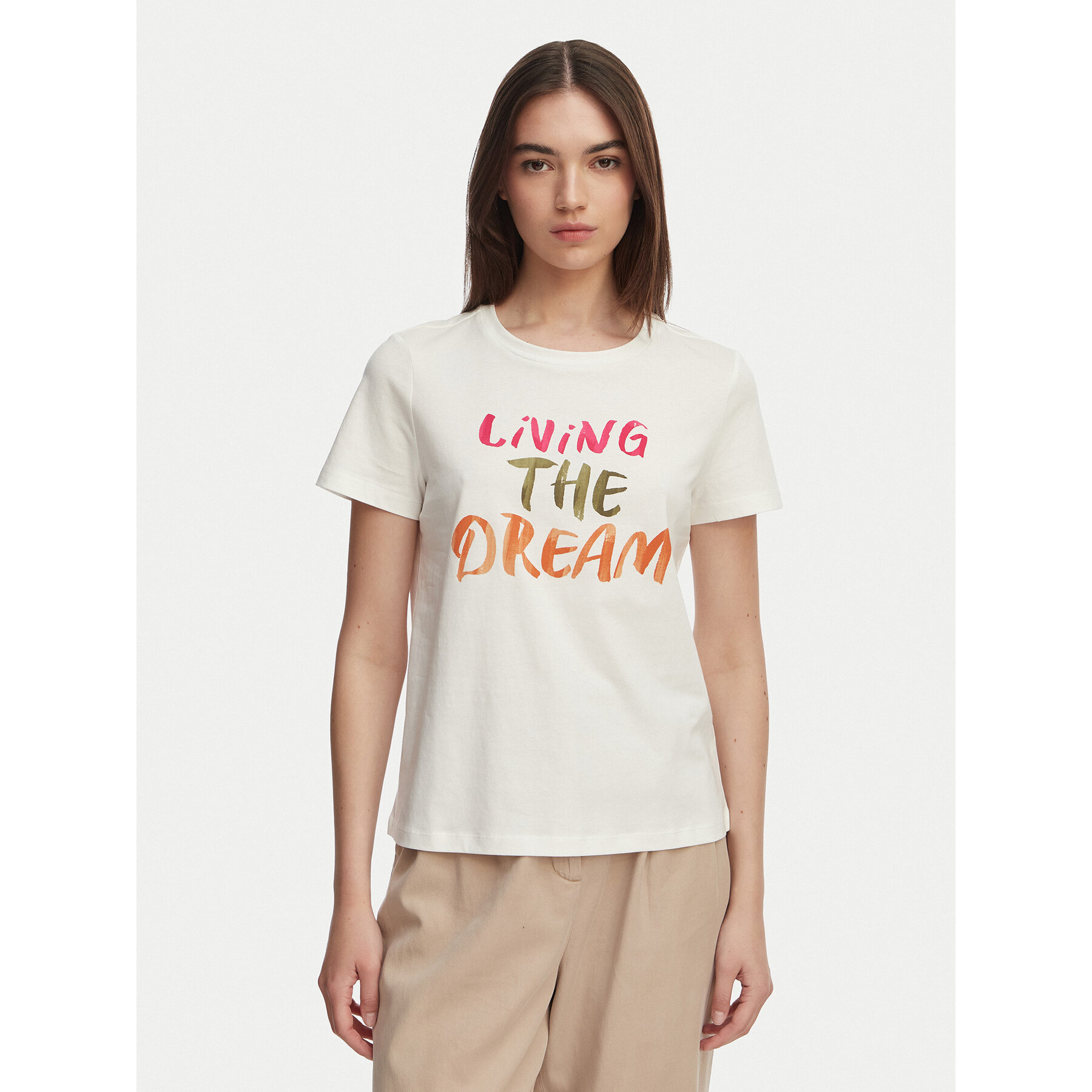 Vero Moda T-shirt Jida 10340948 Bijela Regular Fit