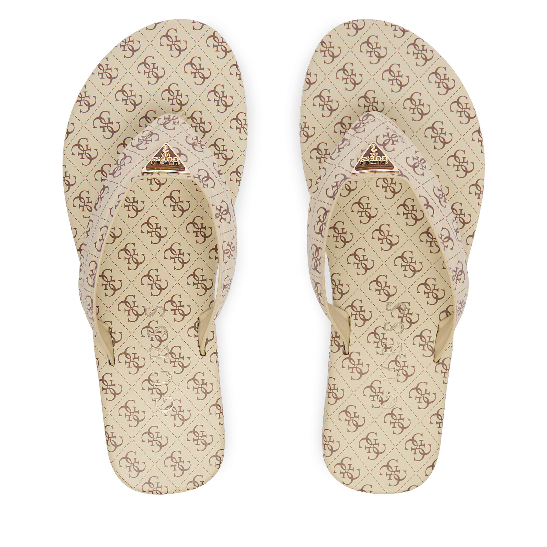 Žabky Guess FLJCNY FAL24 Krémová