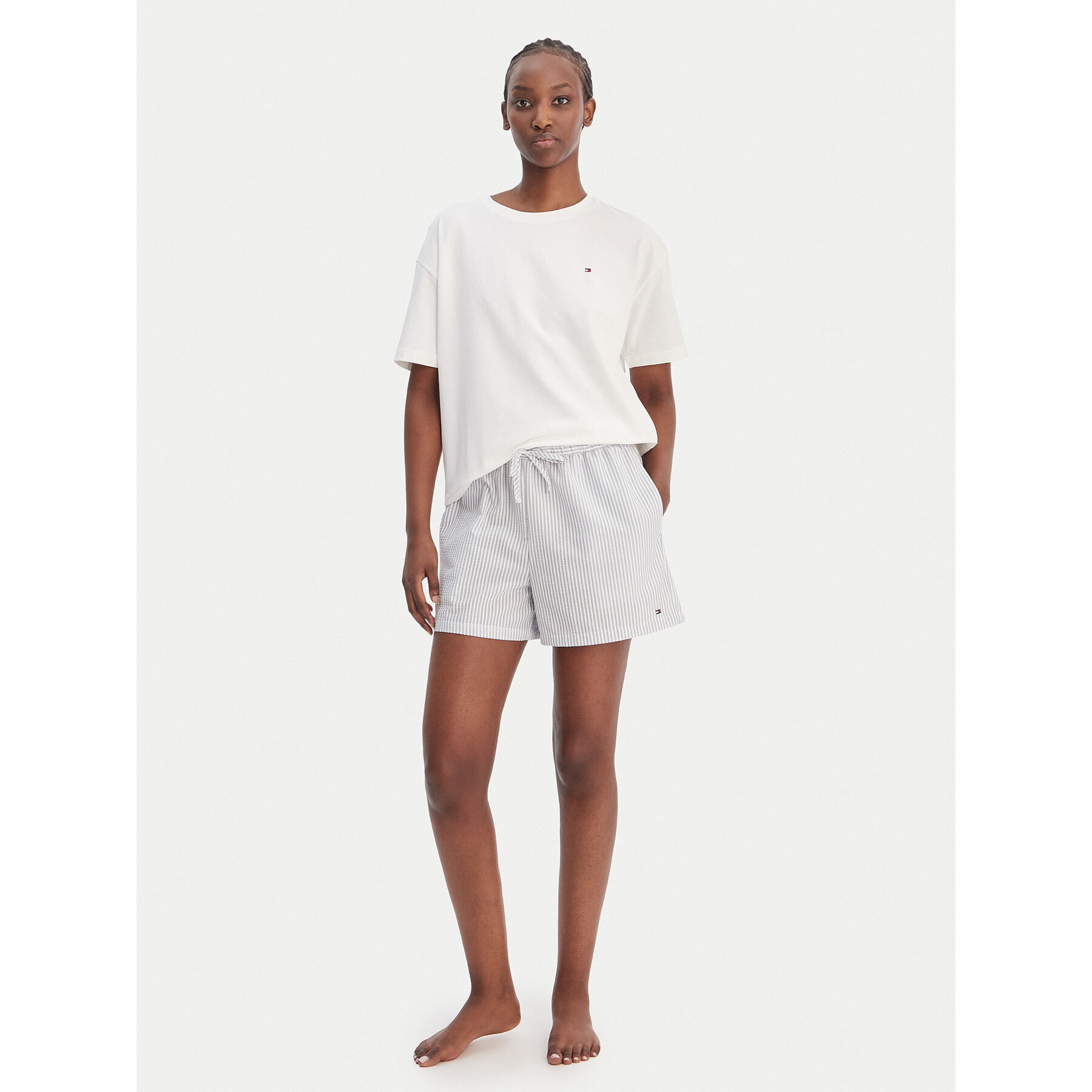 Tommy Hilfiger Pyjama UW0UW06306 Weiß Regular Fit