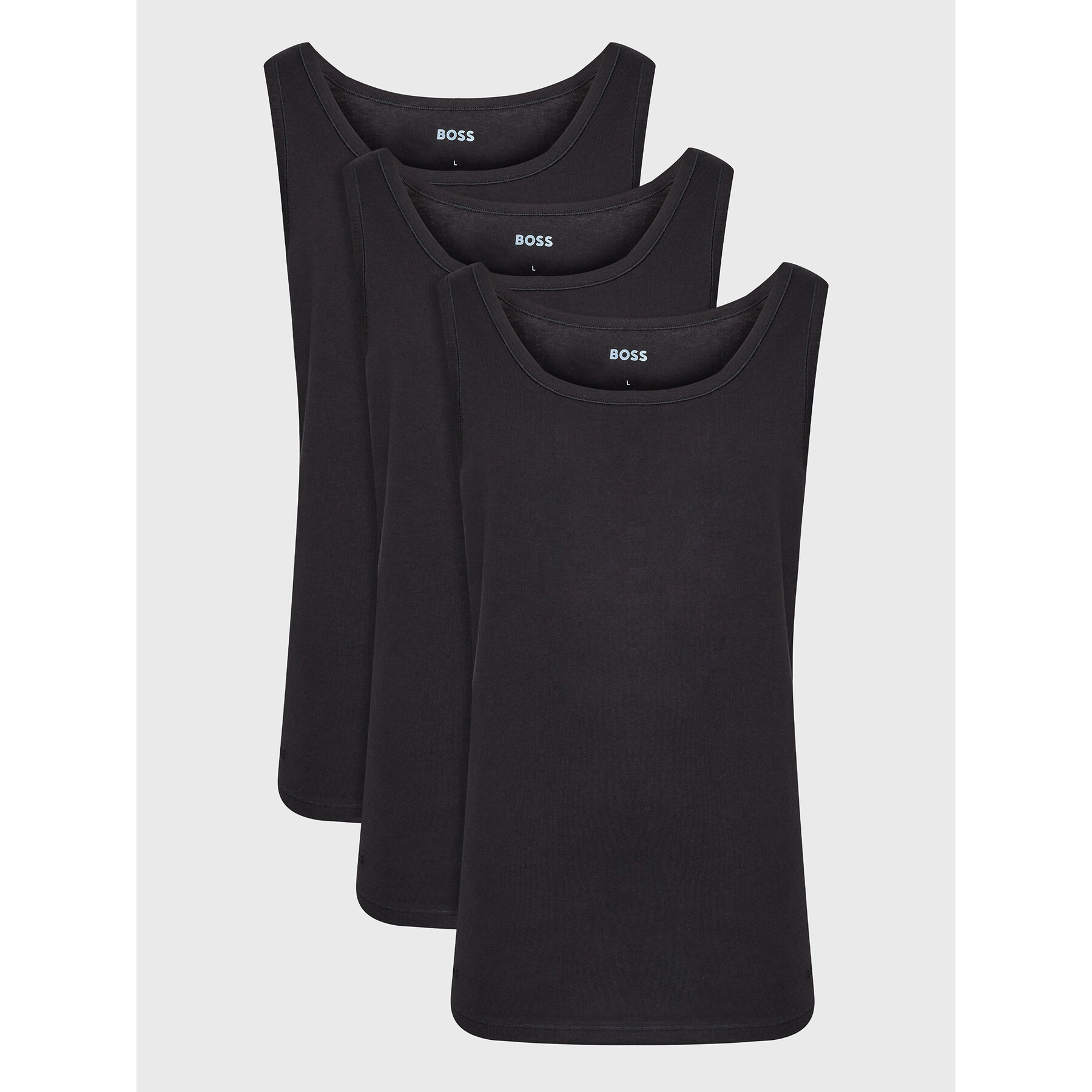 BOSS Ujjatlan felső szett 50475278 Fekete Regular Fit