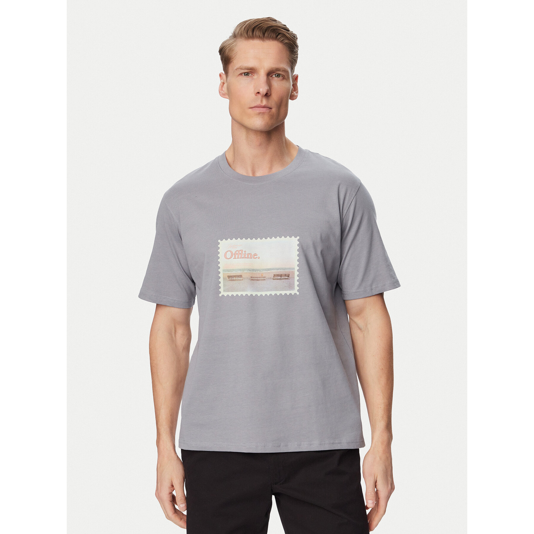 Jack & Jones T-shirt Montauk Photo 12290890 Plava Regular Fit