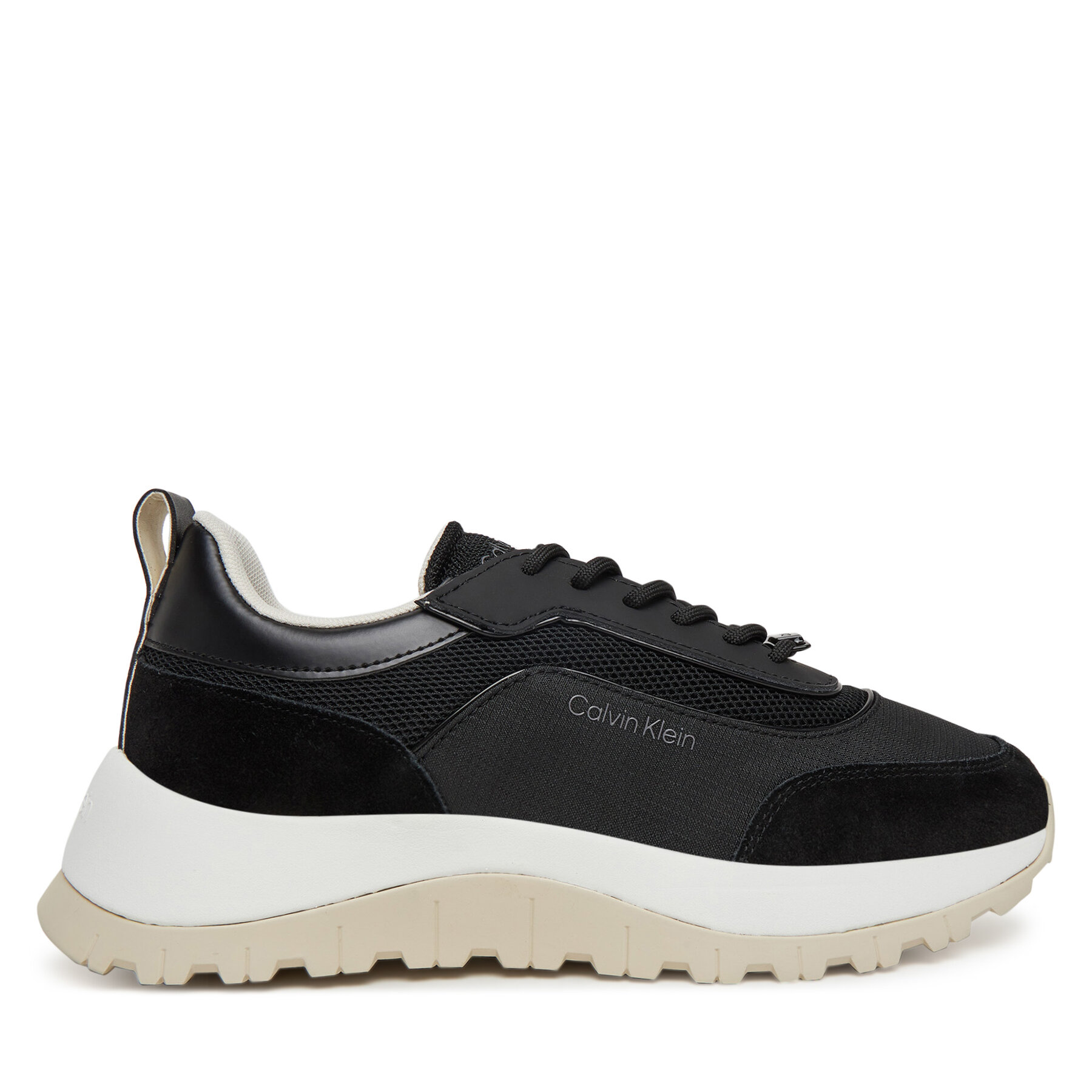 Sneakersy Calvin Klein Runner Lace Up Mesh Mix HW0HW02487 Čierna