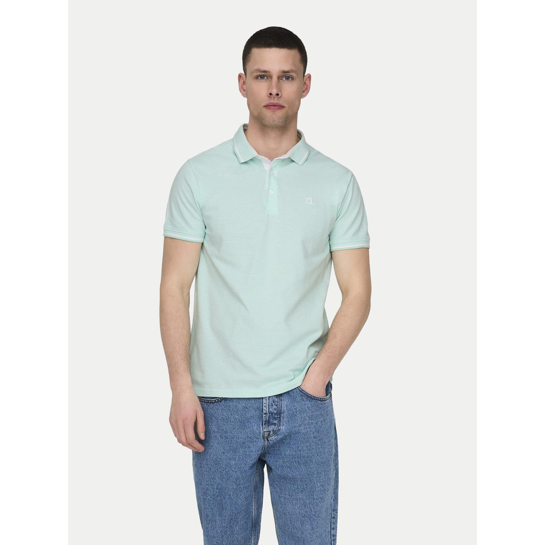 Only & Sons Pólóing Fletcher 22024827 Zöld Regular Fit