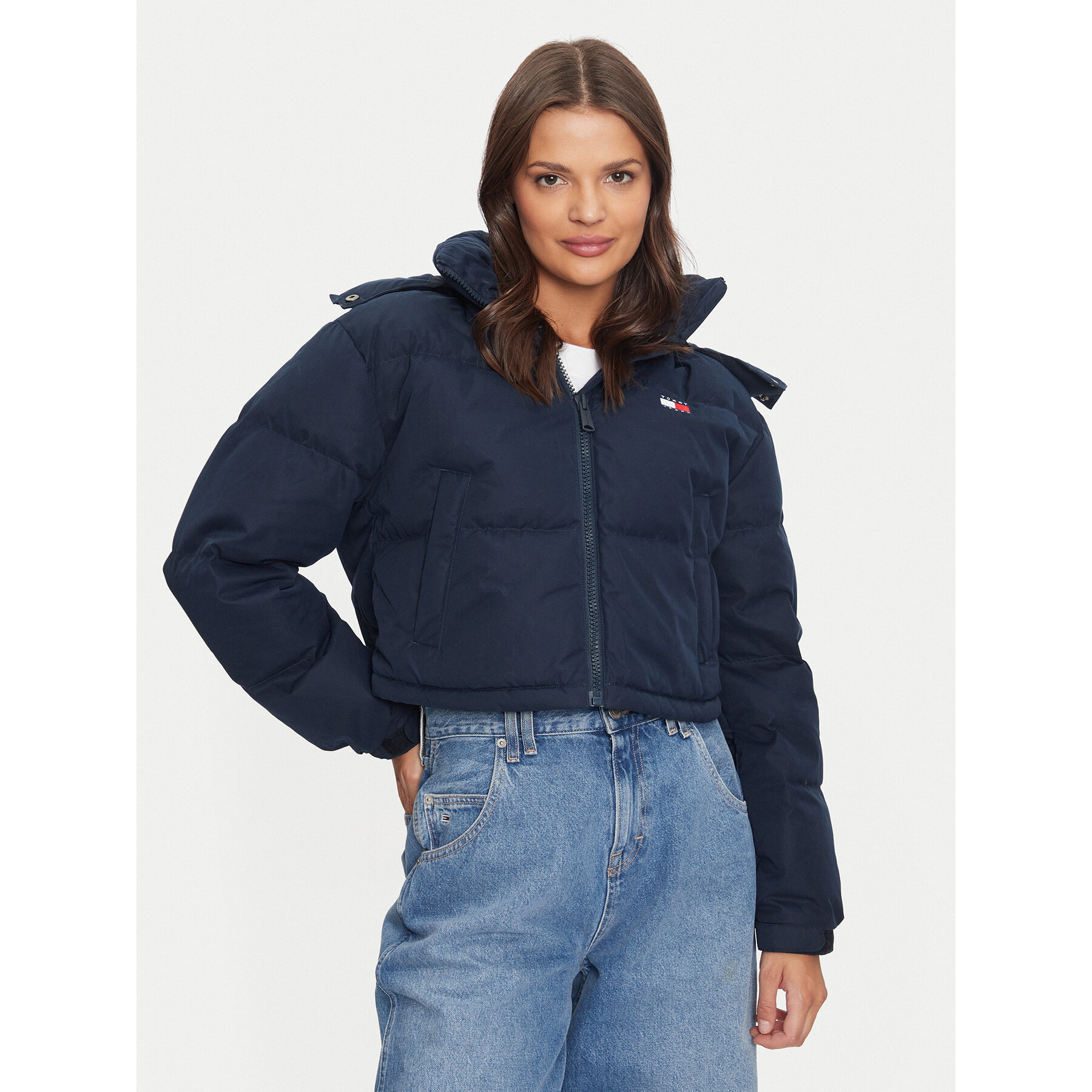Tommy Jeans Daunenjacke Alaska DW0DW19687 Dunkelblau Regular Fit