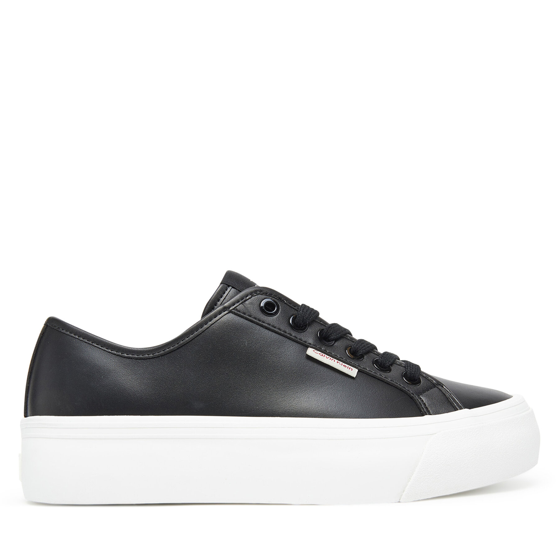 Sneakersy Calvin Klein Jeans Vulc Flatform Lth YW0YW01886 Čierna