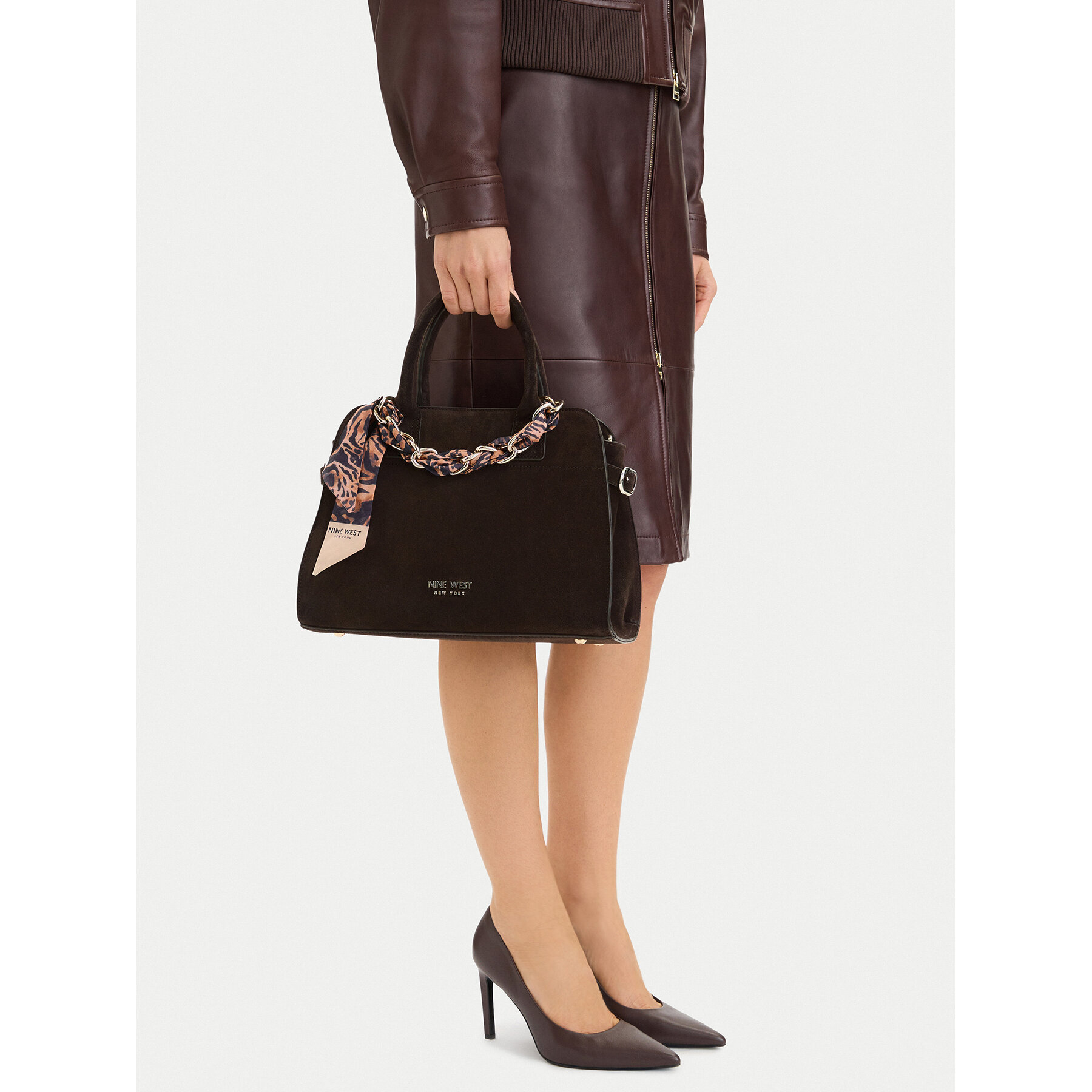 Torbica Nine West EO-WHISPER LUXE-LDA9422A Tamno smeđa