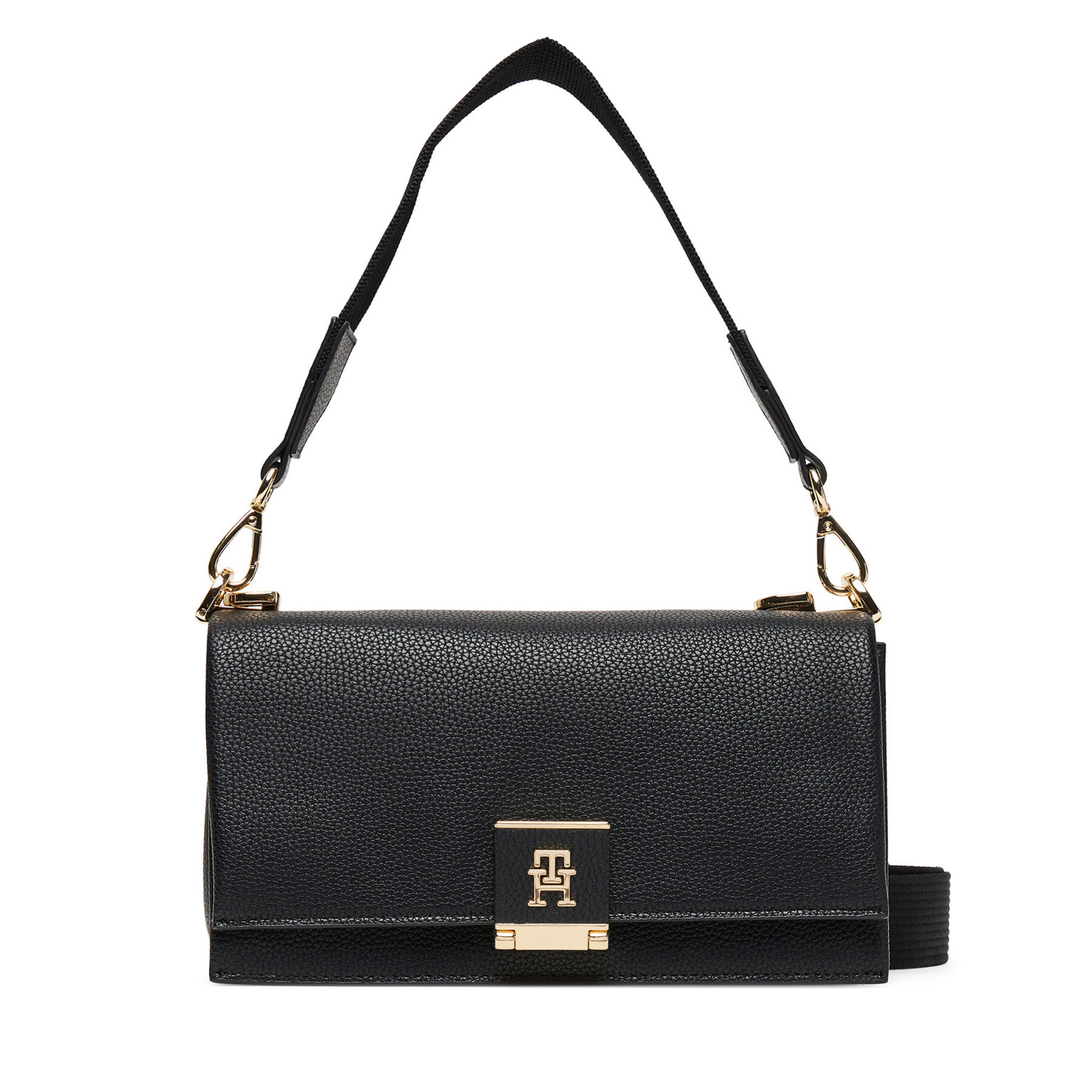 Geantă Tommy Hilfiger Her Med Crossover AW0AW17726 Negru