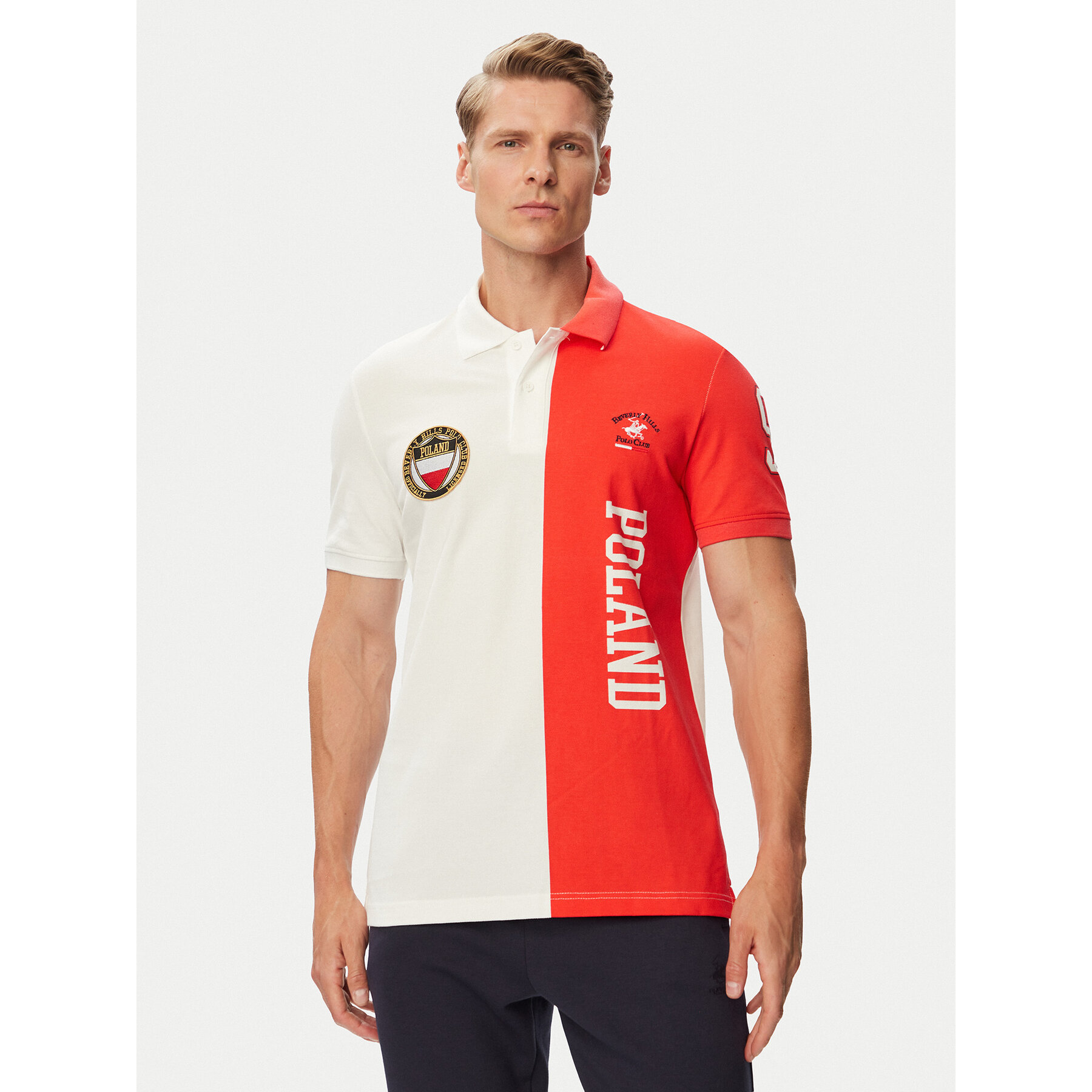 Beverly Hills Polo Club Polo majica F-SS26M-P0005 Bela Regular Fit
