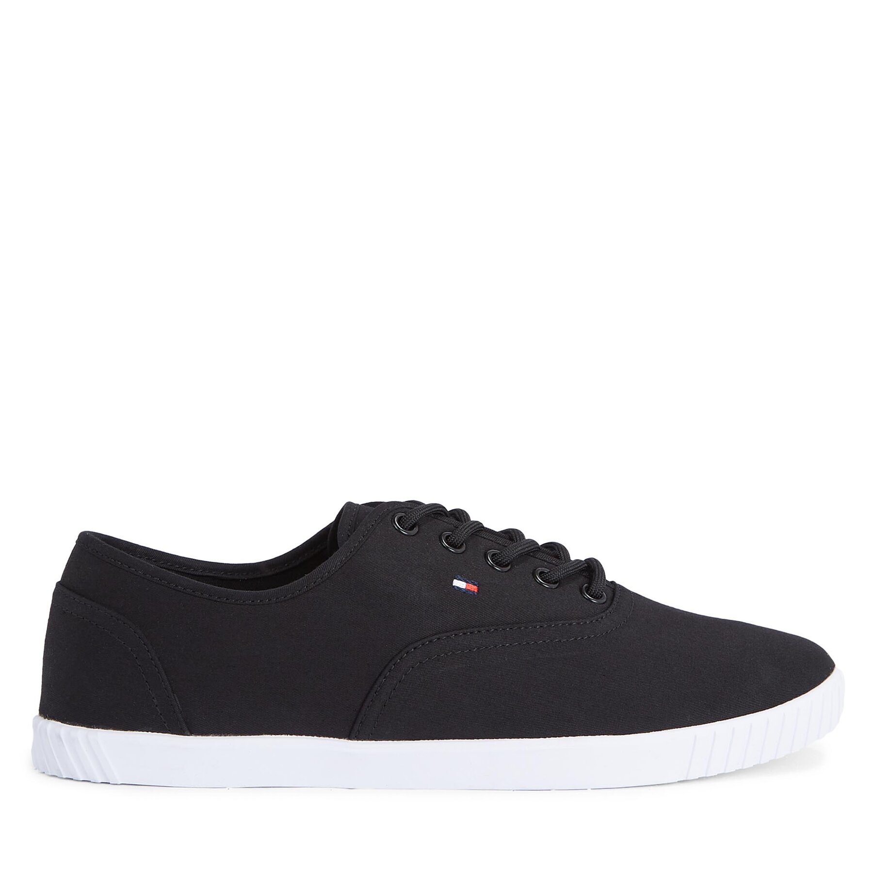 Dámske Tenisky Tommy Hilfiger, Rozmer: 37, Čierna, Canvas Lace Up Sneaker FW0FW07805
