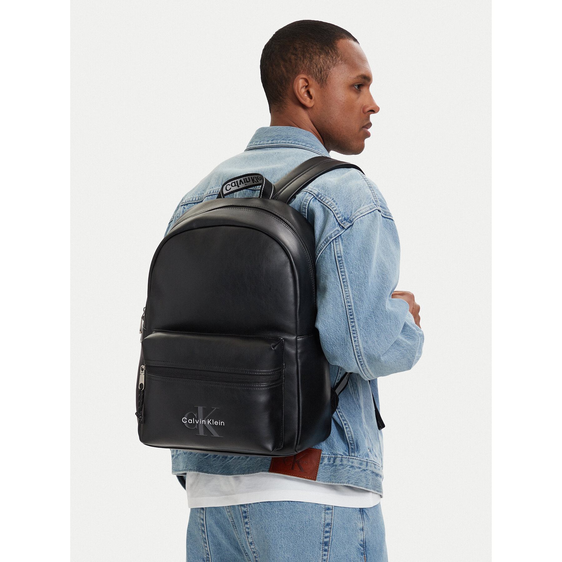 Ruksak Calvin Klein Bold Logo Webbing LV04D3417G Čierna