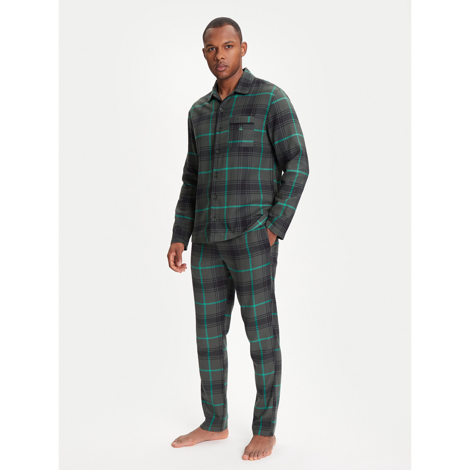 United Colors Of Benetton United Colors Of Benetton Πιτζάμα 43UL4P00A Πράσινο Regular Fit