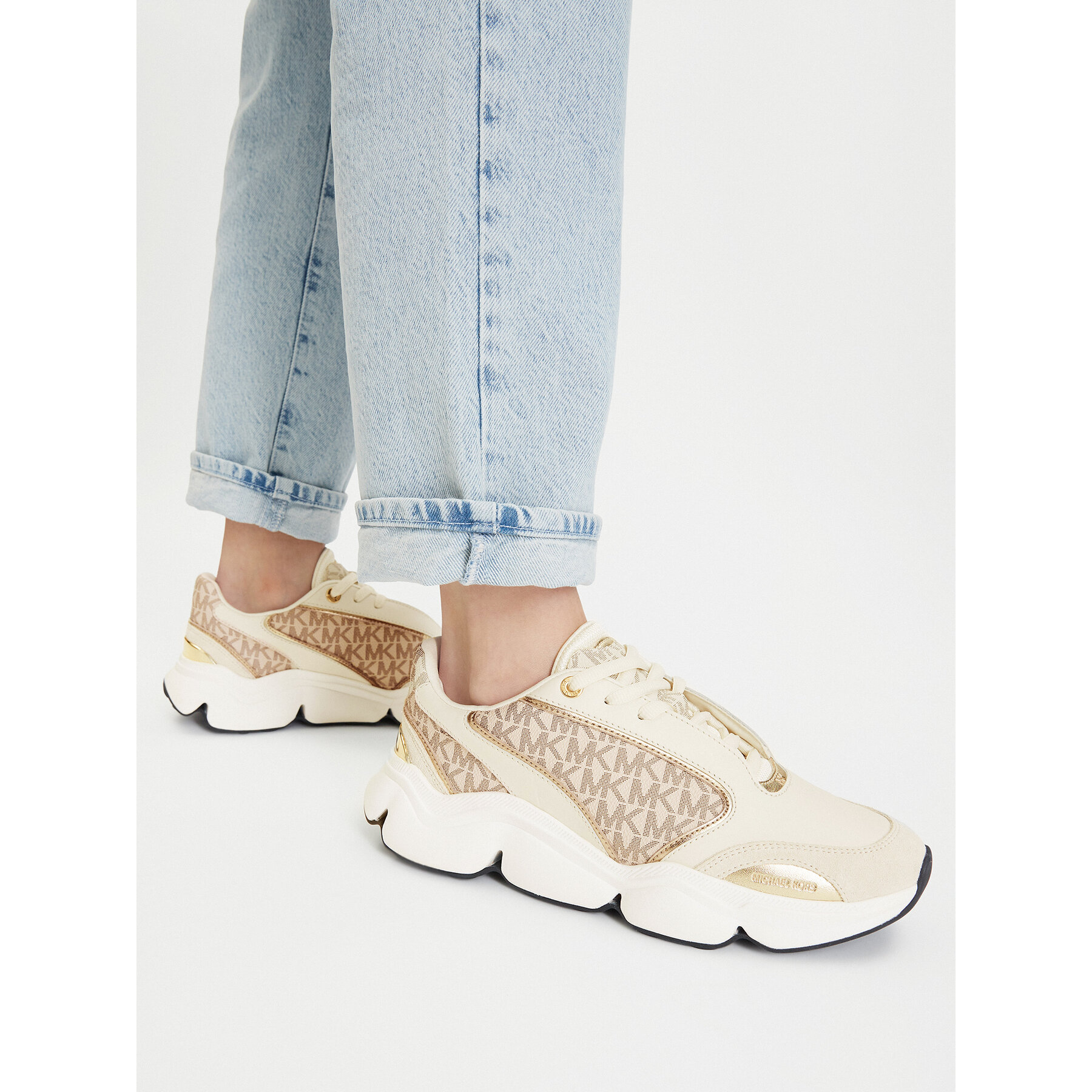 Sneakers MICHAEL Michael Kors Renny 43F5RNFS1S Bej