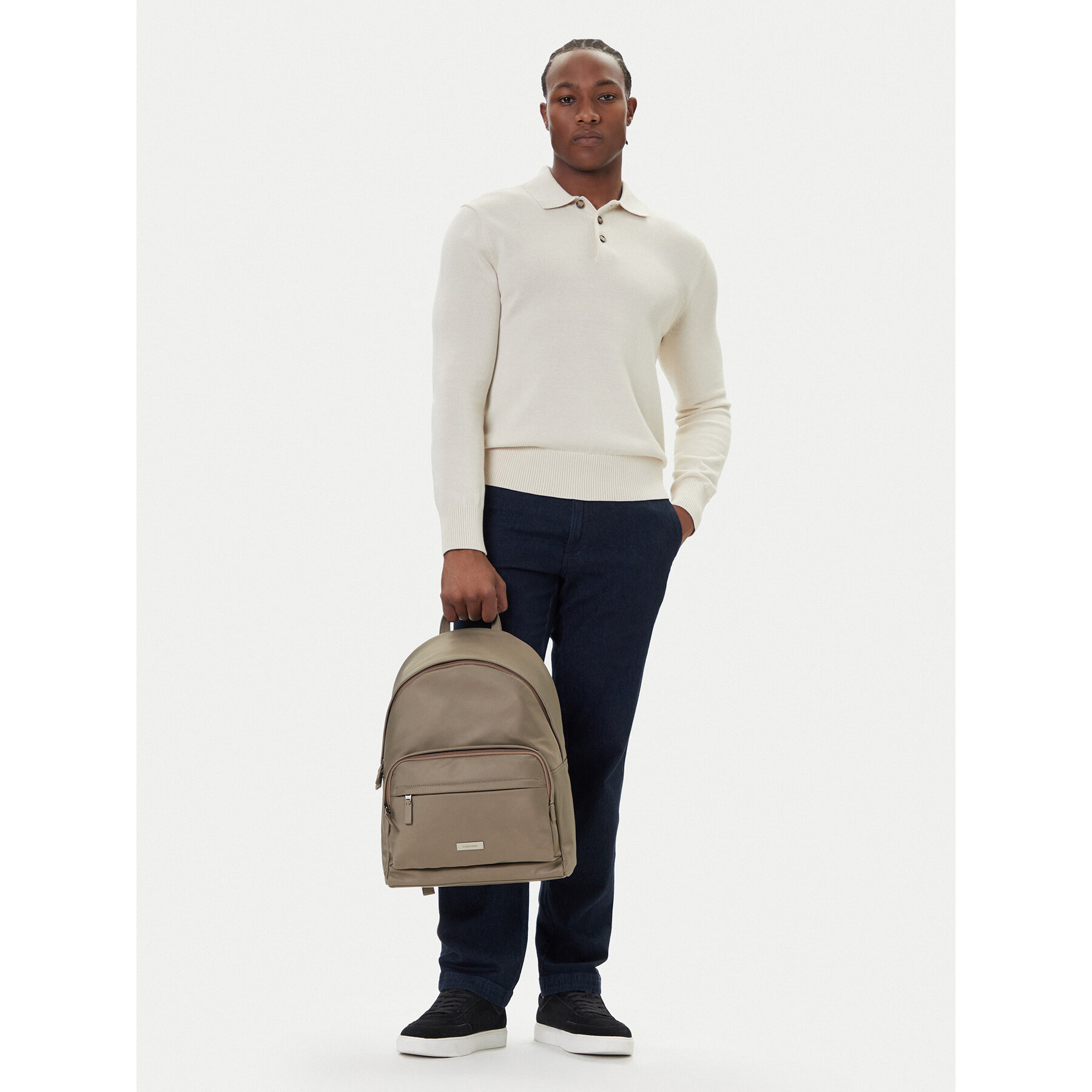 Hátizsák Calvin Klein Sleek Round LV04D3143G Bézs
