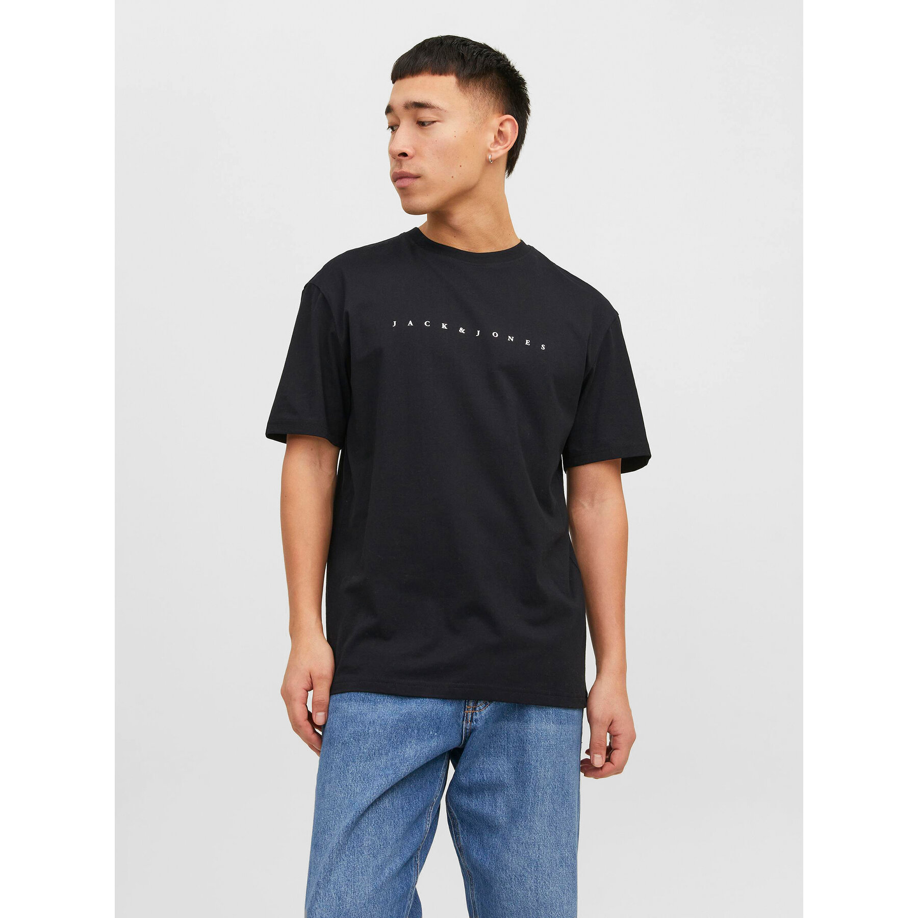 Jack & Jones Póló Star 12234746 Fekete Relaxed Fit