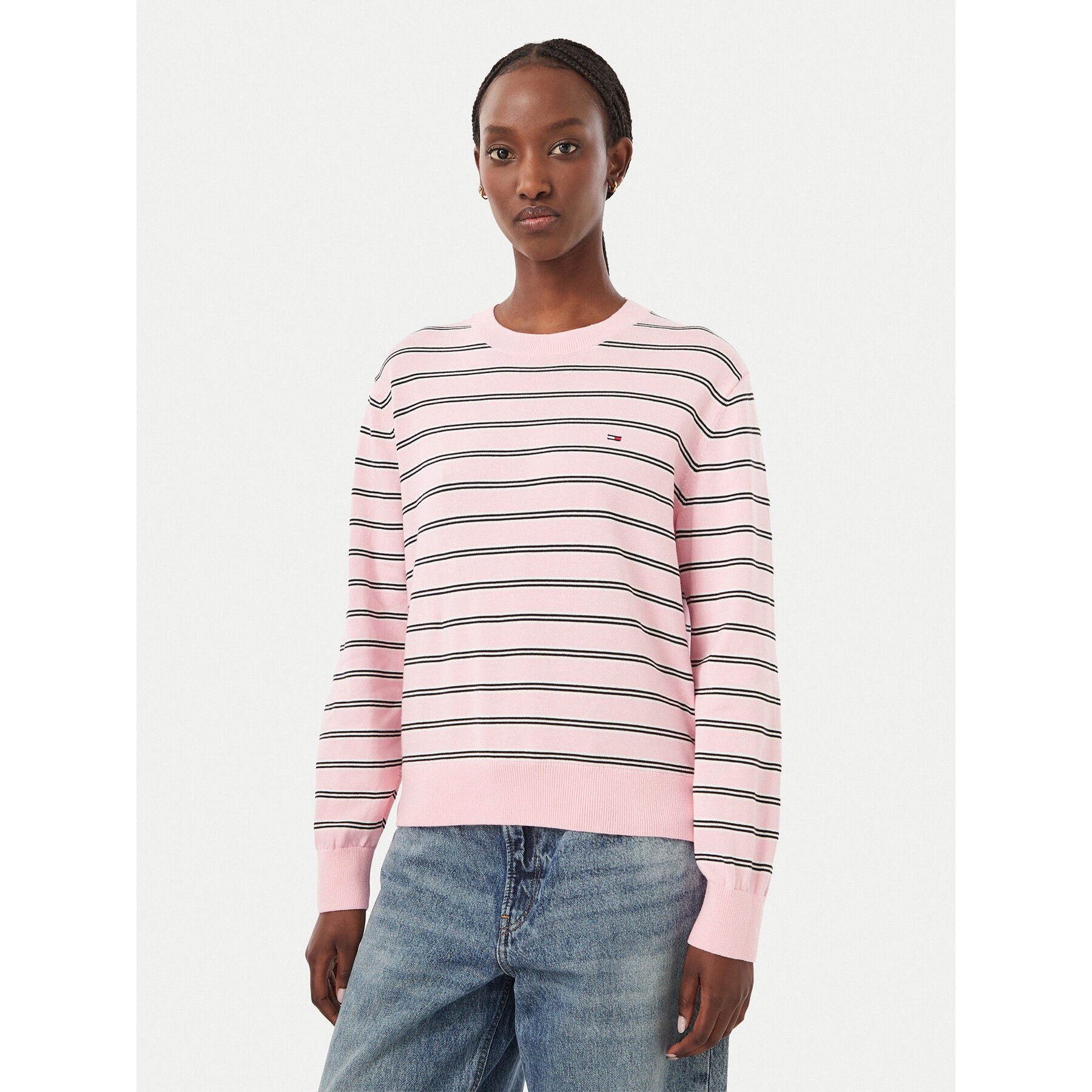 Tommy Jeans Pullover Essential DW0DW23360 Rosa Regular Fit