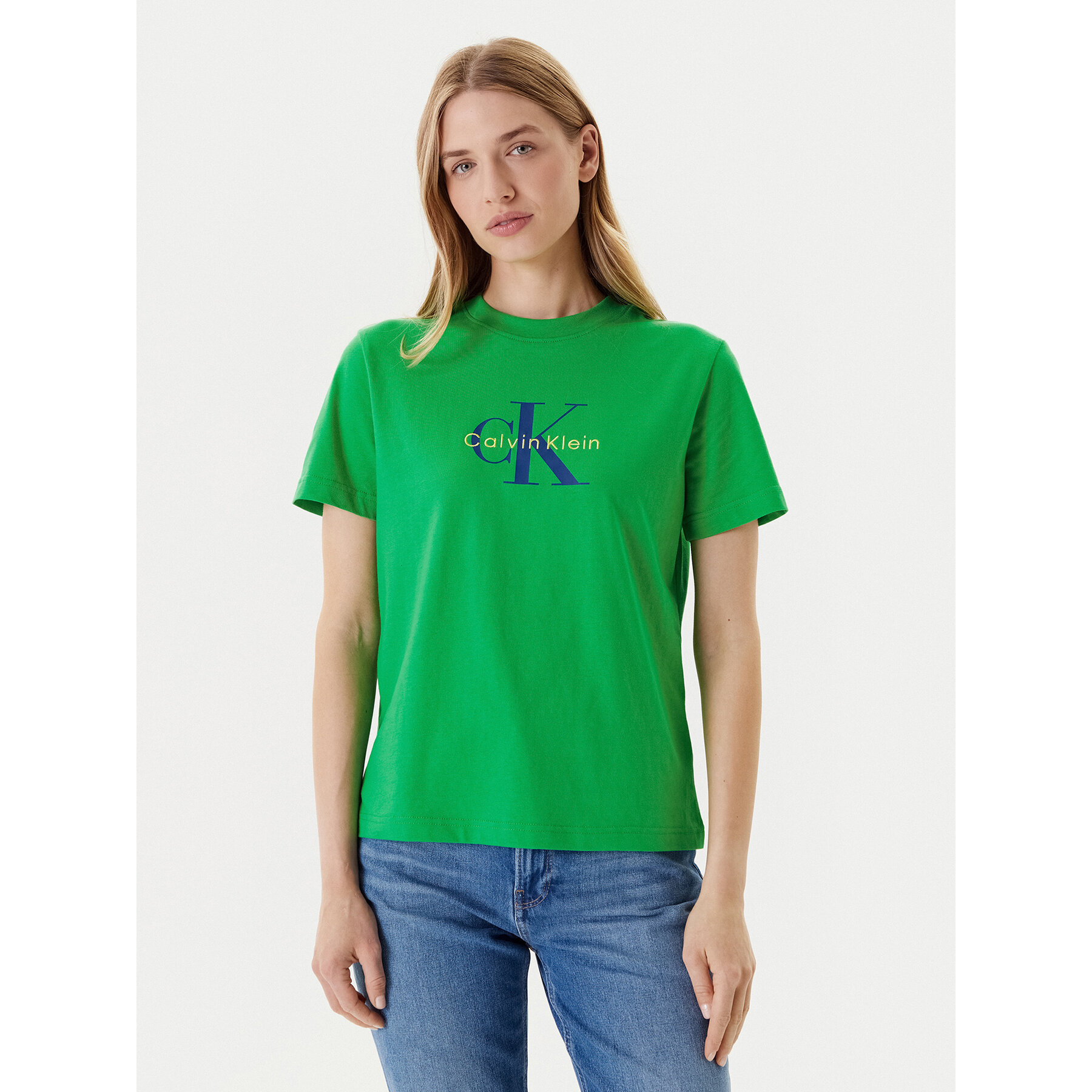 Calvin Klein Jeans T-Shirt Hero Classic LV047B865G Grün Regular Fit