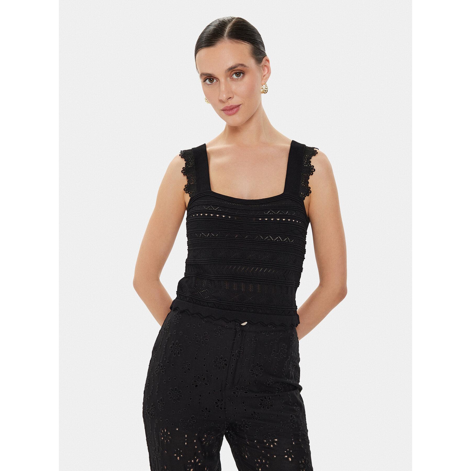 Morgan Top 241-MNOA Nero Regular Fit