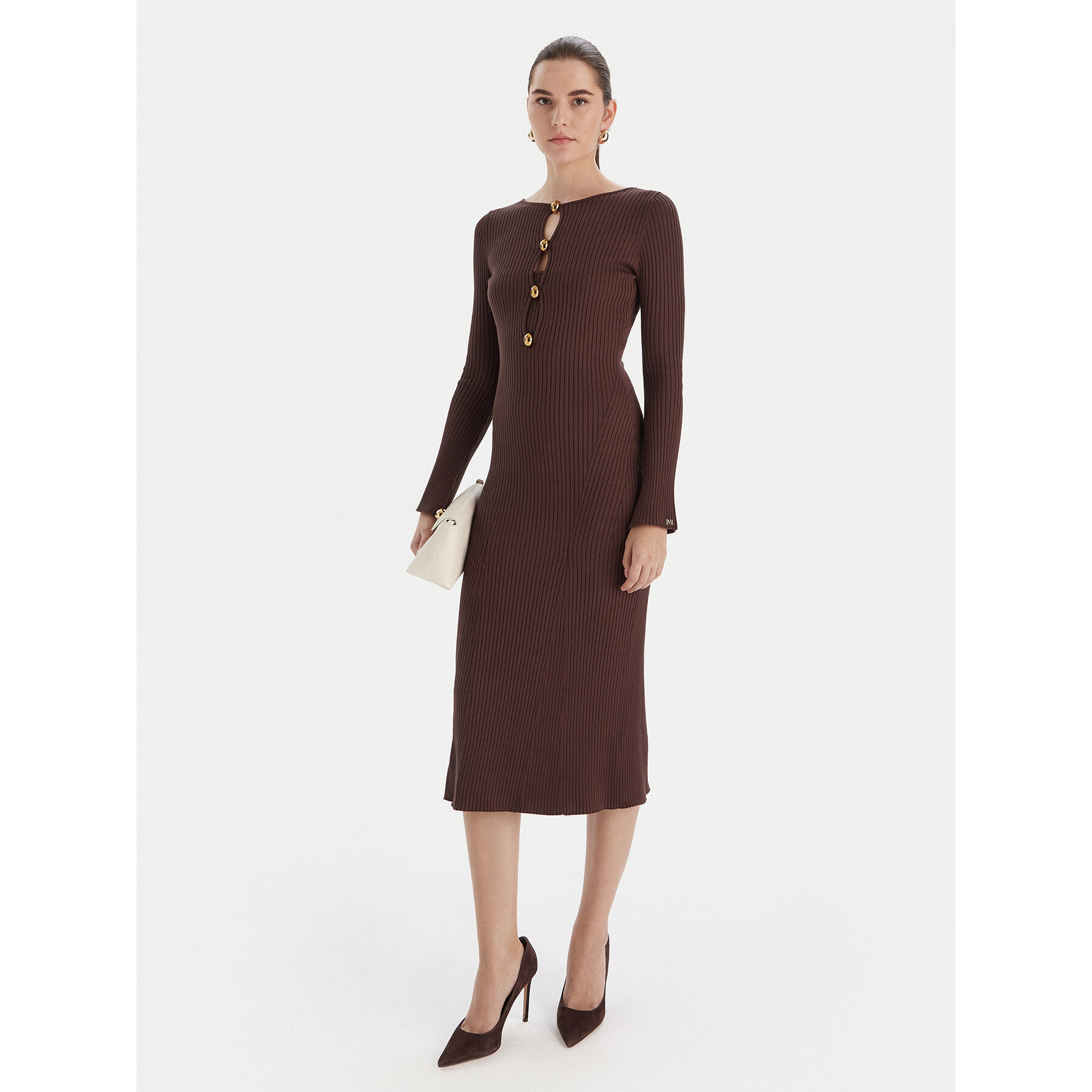 Marciano Guess Strickkleid 5BGK55 5891Z Braun Regular Fit