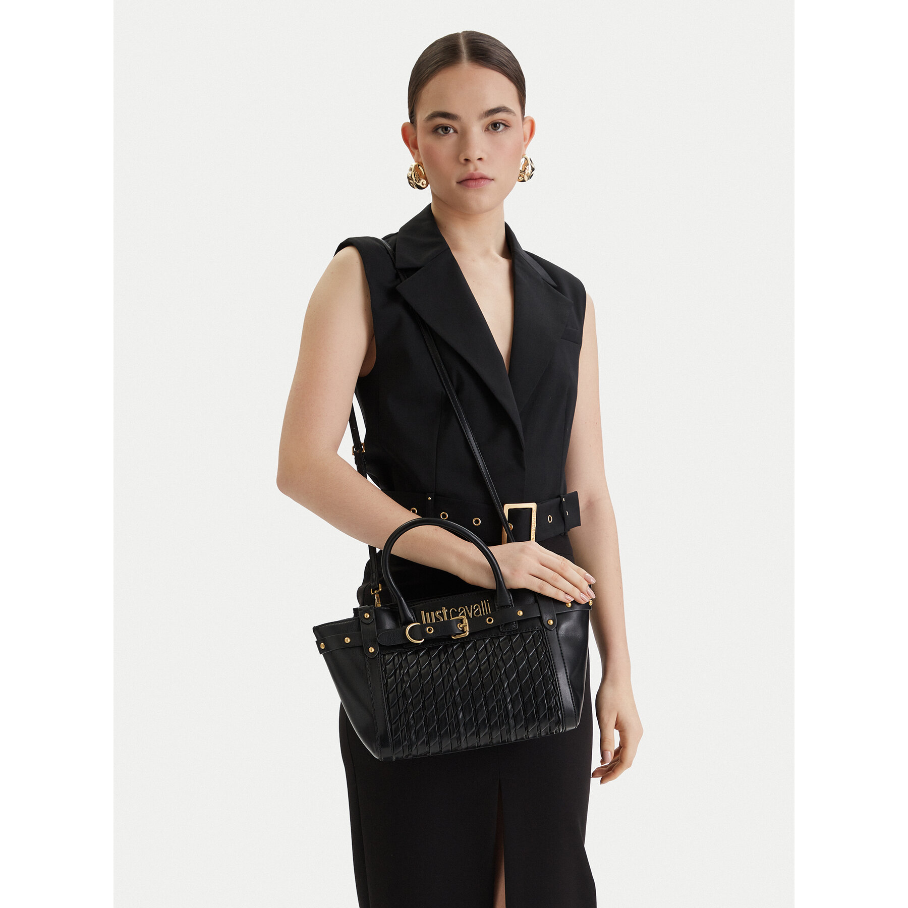 Geantă Just Cavalli 80RA4BG2 ZSD90 Negru