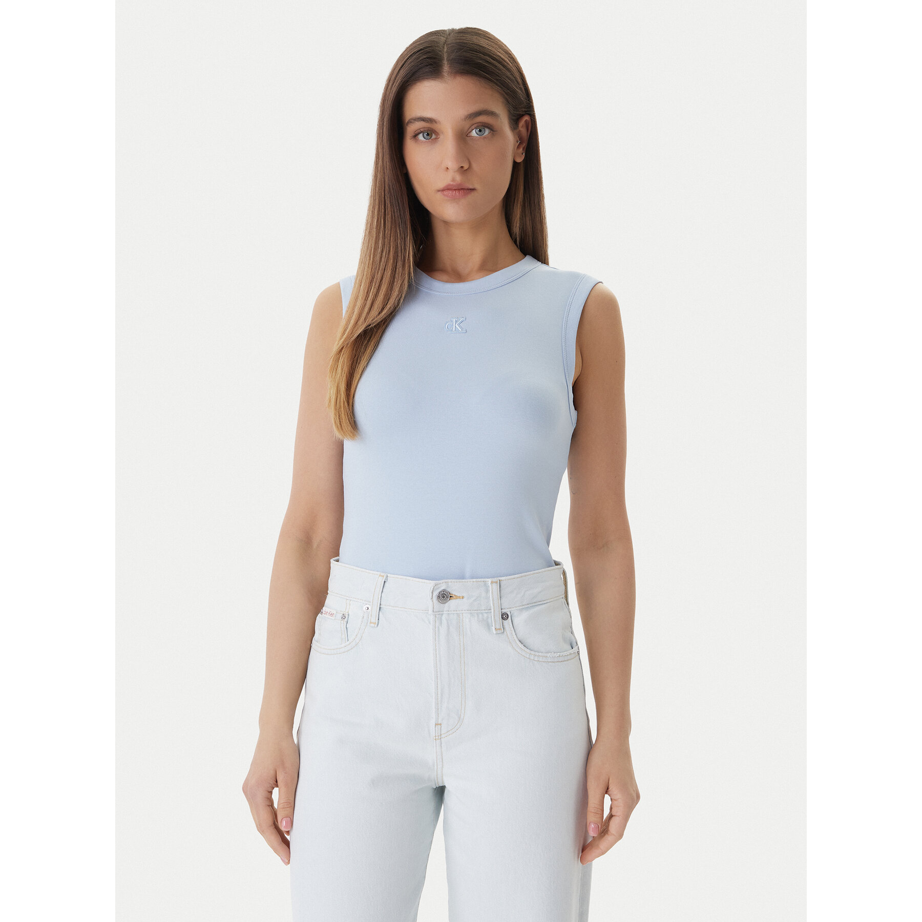 Calvin Klein Jeans Top LV047B265G Blau Slim Fit