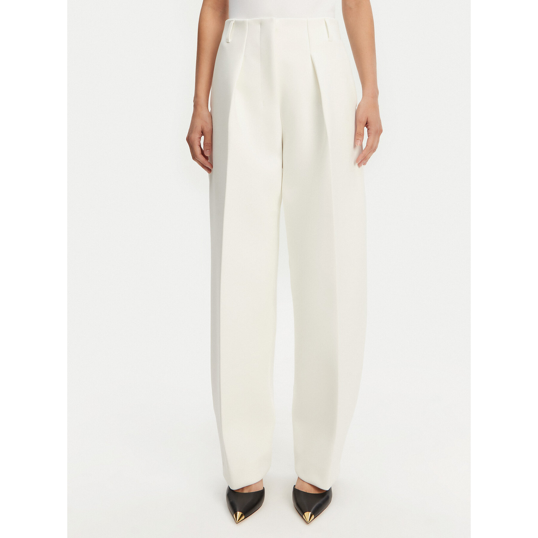 JACQUEMUS Stoffhose Le Pantalon Ovalo 24E241PA0791718 100 Weiß Regular Fit