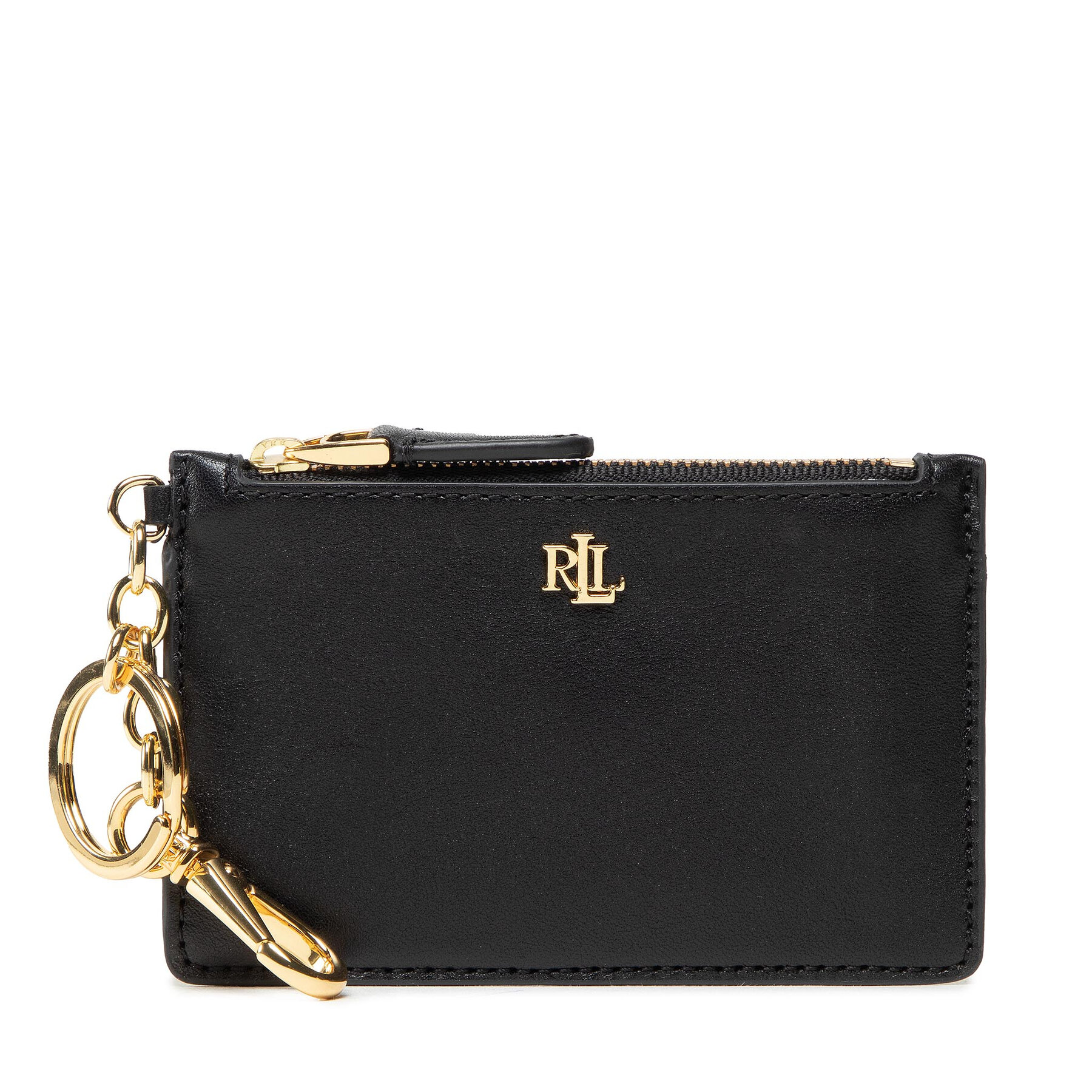 Bankkártya tartó Lauren Ralph Lauren Zip Card Cas 432876731002 Fekete