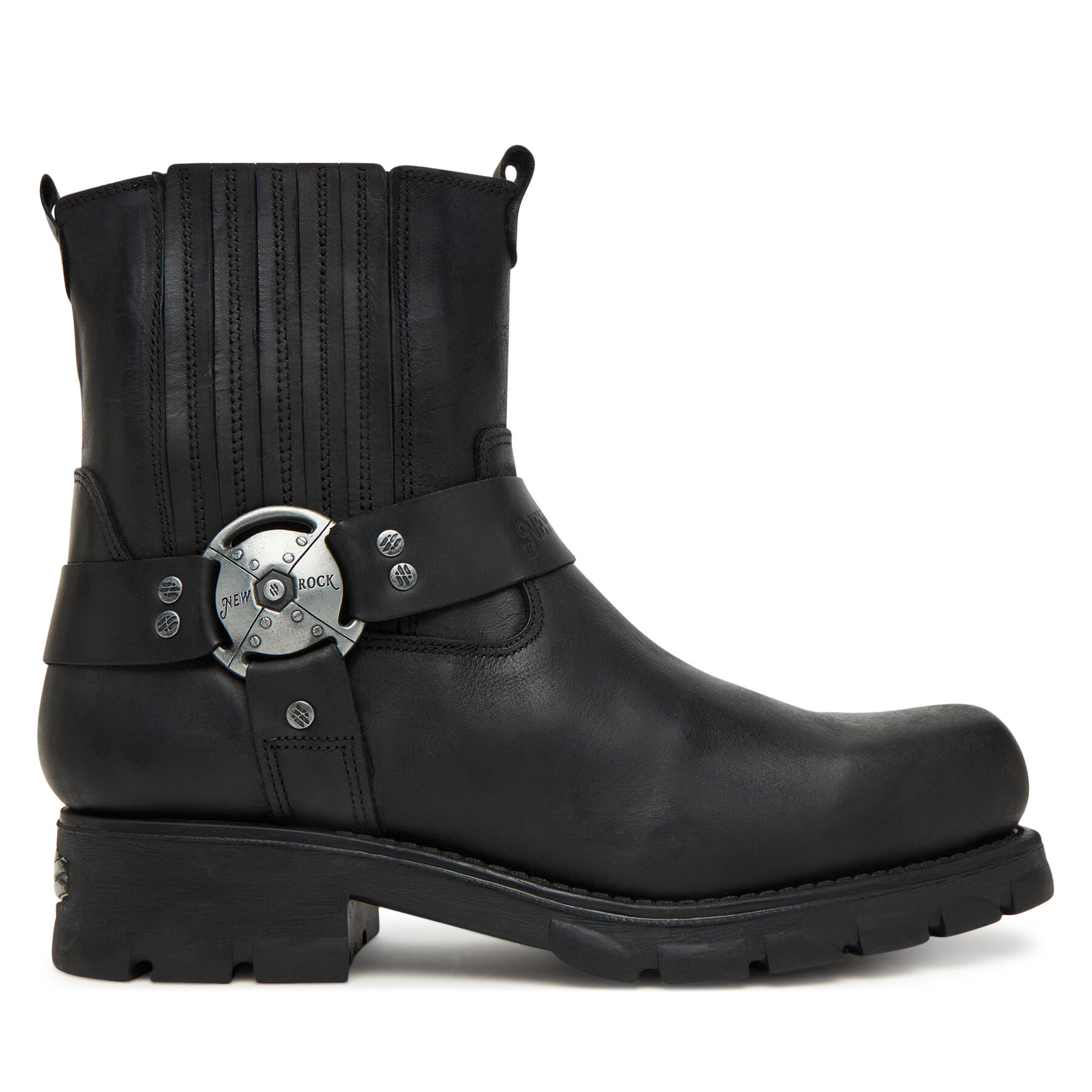 Členková obuv s elastickým prvkom NEW ROCK NEW ROCK-M-7605 Čierna