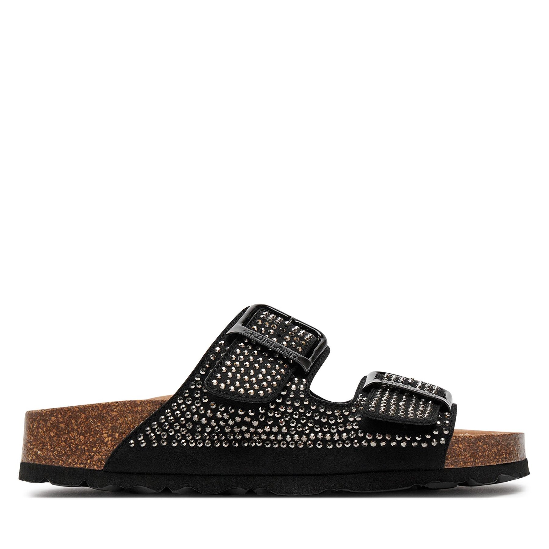 Damen Pantoletten Grünland, Schuhgröße 37, Schwarz, Enny CB2268-70