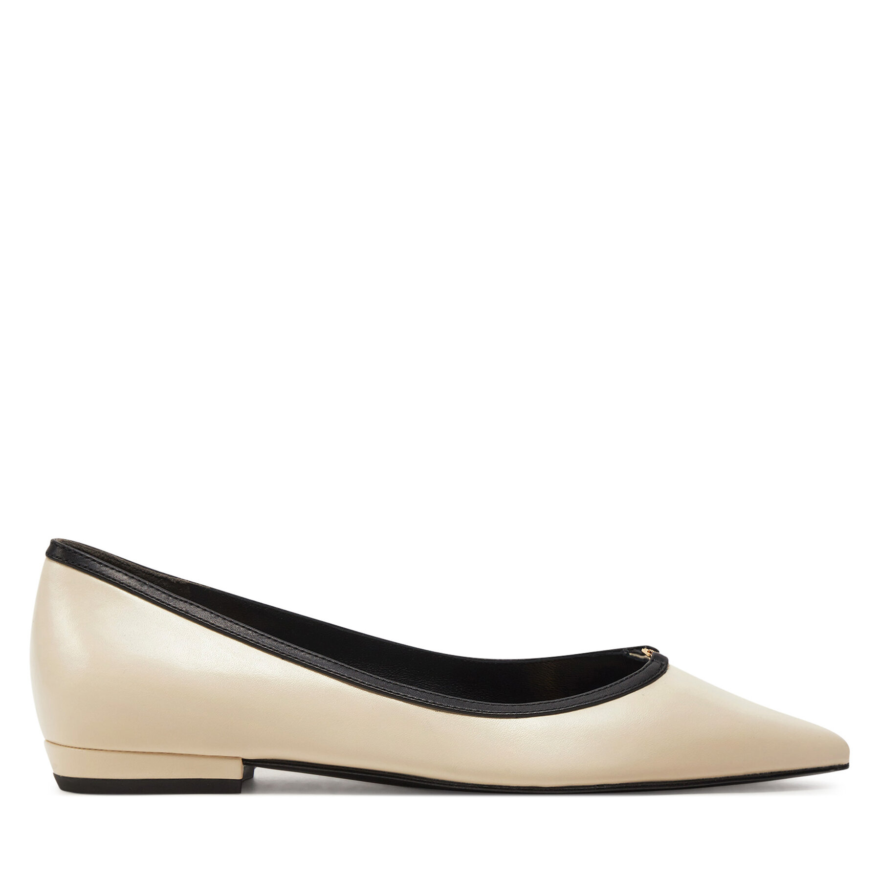 Baleríny Tory Burch Double T Buckle Pointed 155739 Béžová