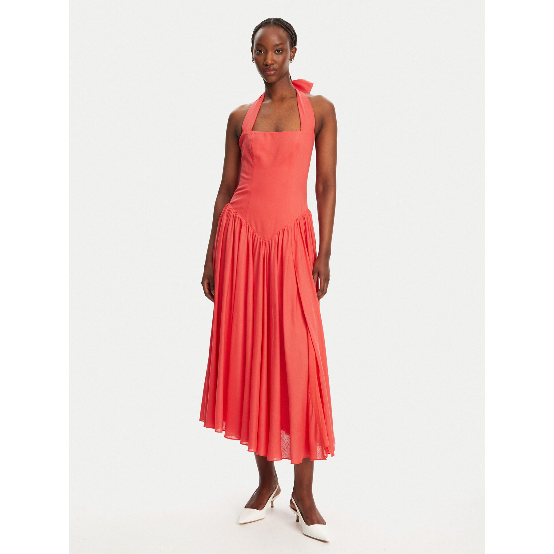 Bardot Coctailkleid Marabella Halter 59803DB1 Korallenfarben Regular Fit