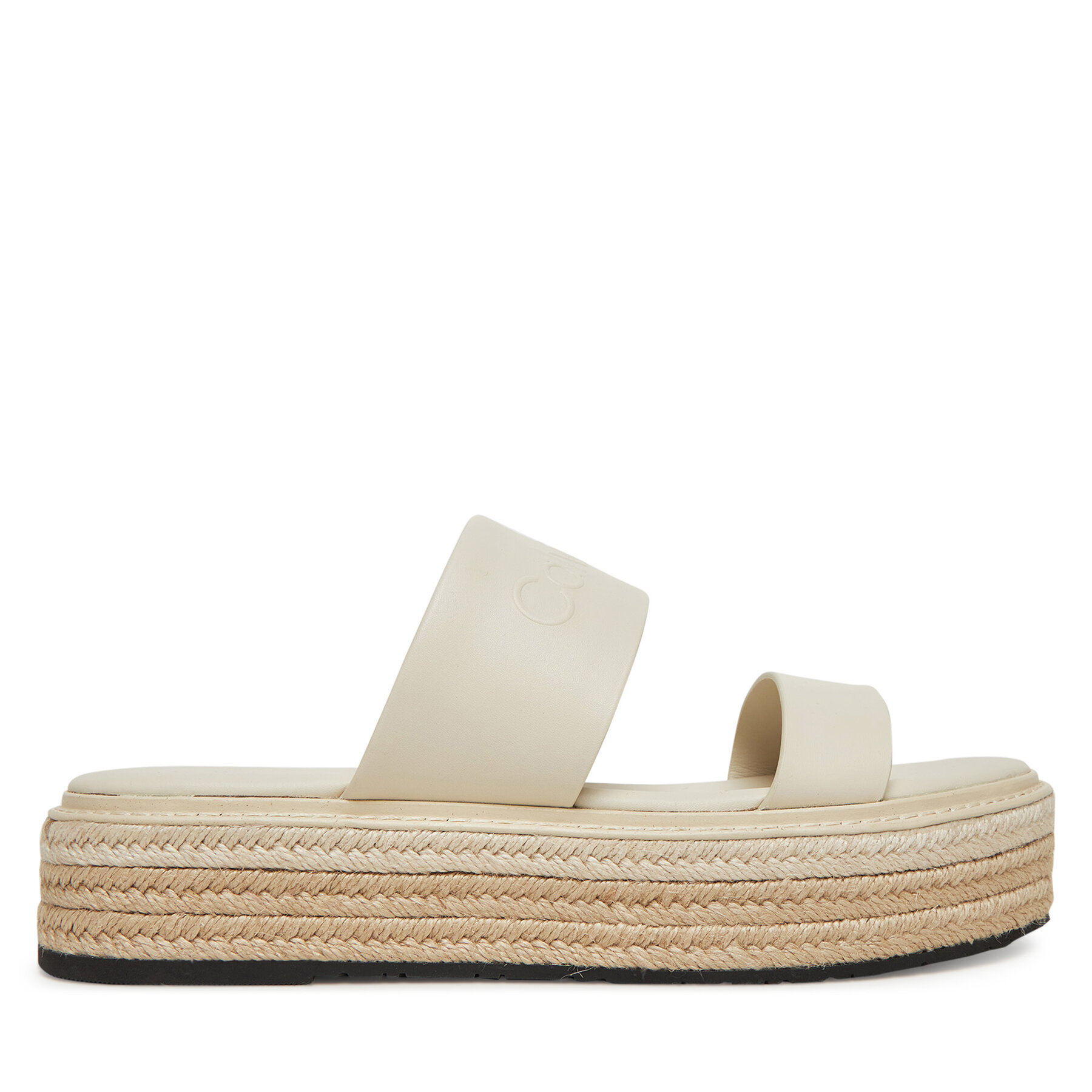 Espadrilles Calvin Klein Flatform Wedge Slide - He HW0HW02374 Écru