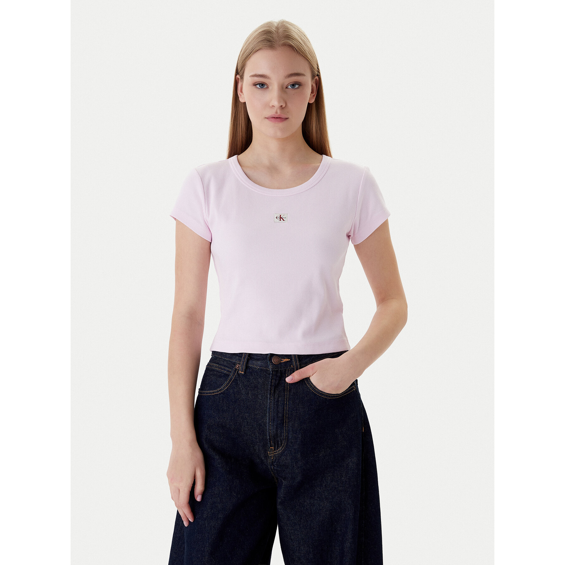 Calvin Klein Jeans T-Shirt LV047C200G Rosa Slim Fit