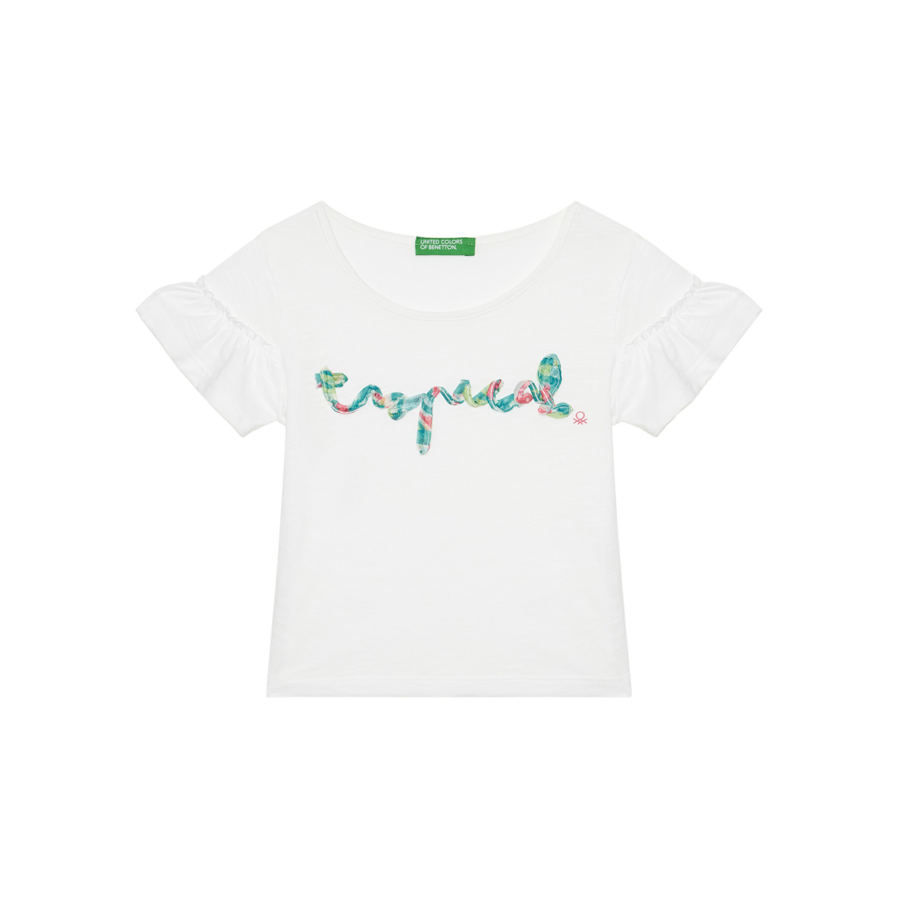 United Colors Of Benetton United Colors Of Benetton T-Shirt 38V4G10JI Λευκό Regular Fit