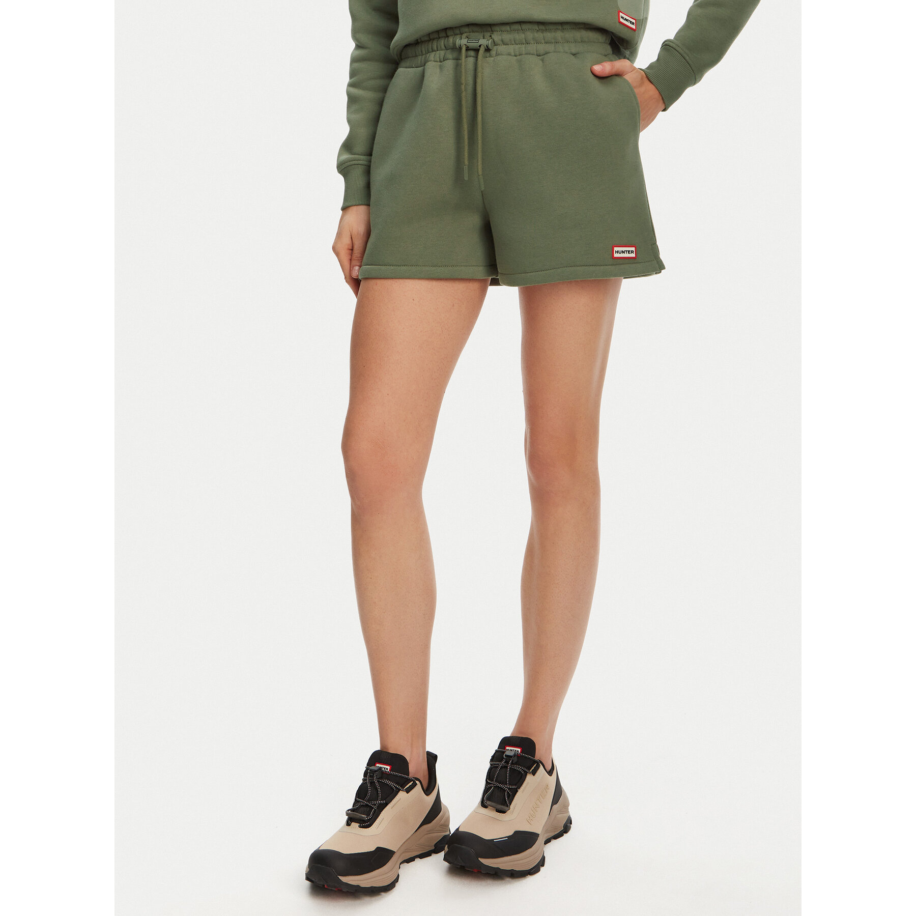 Hunter Sportshorts Lunan HARW0058251 Khakifarben Regular Fit
