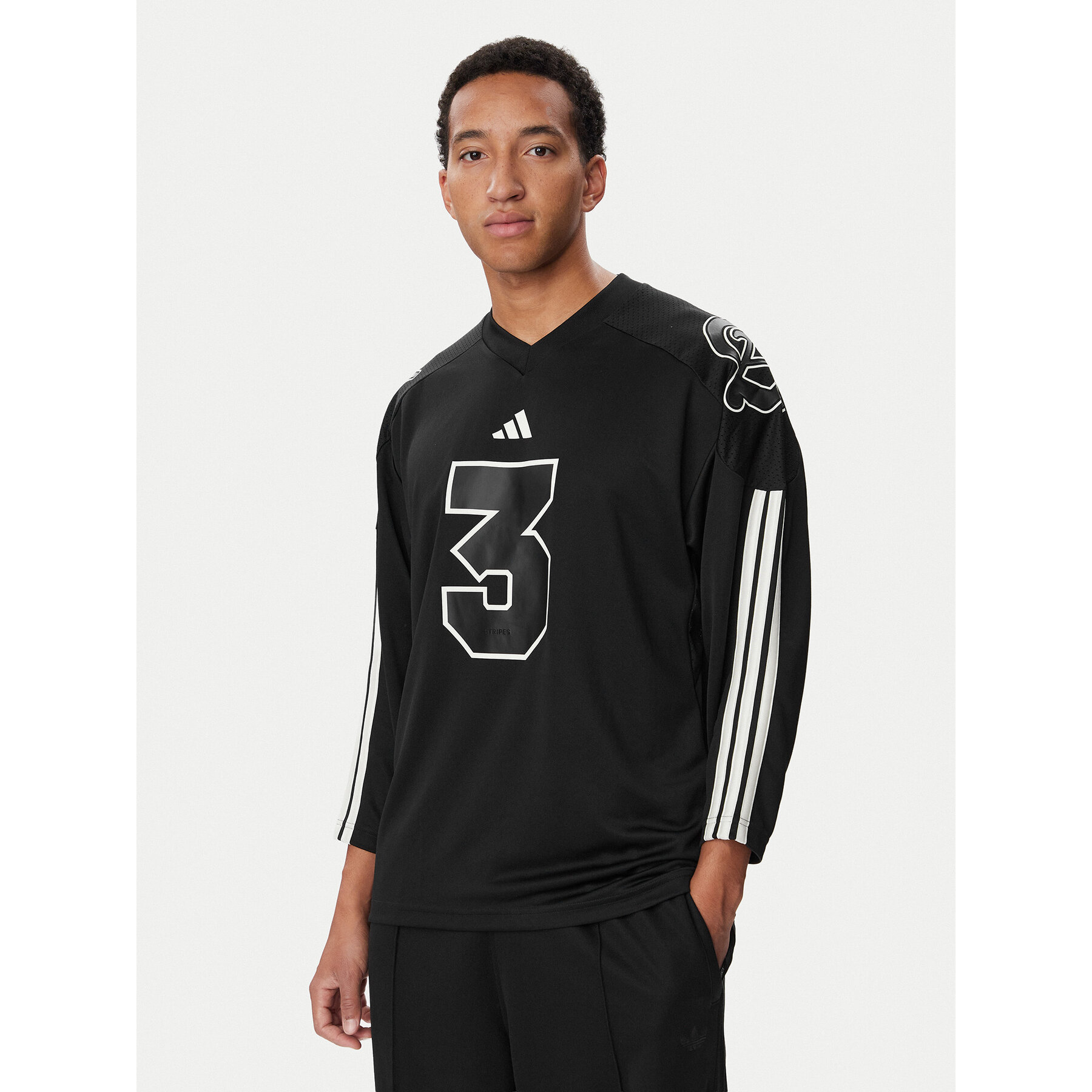 adidas Longsleeve Stadium Jersey KF7320 Schwarz Loose Fit